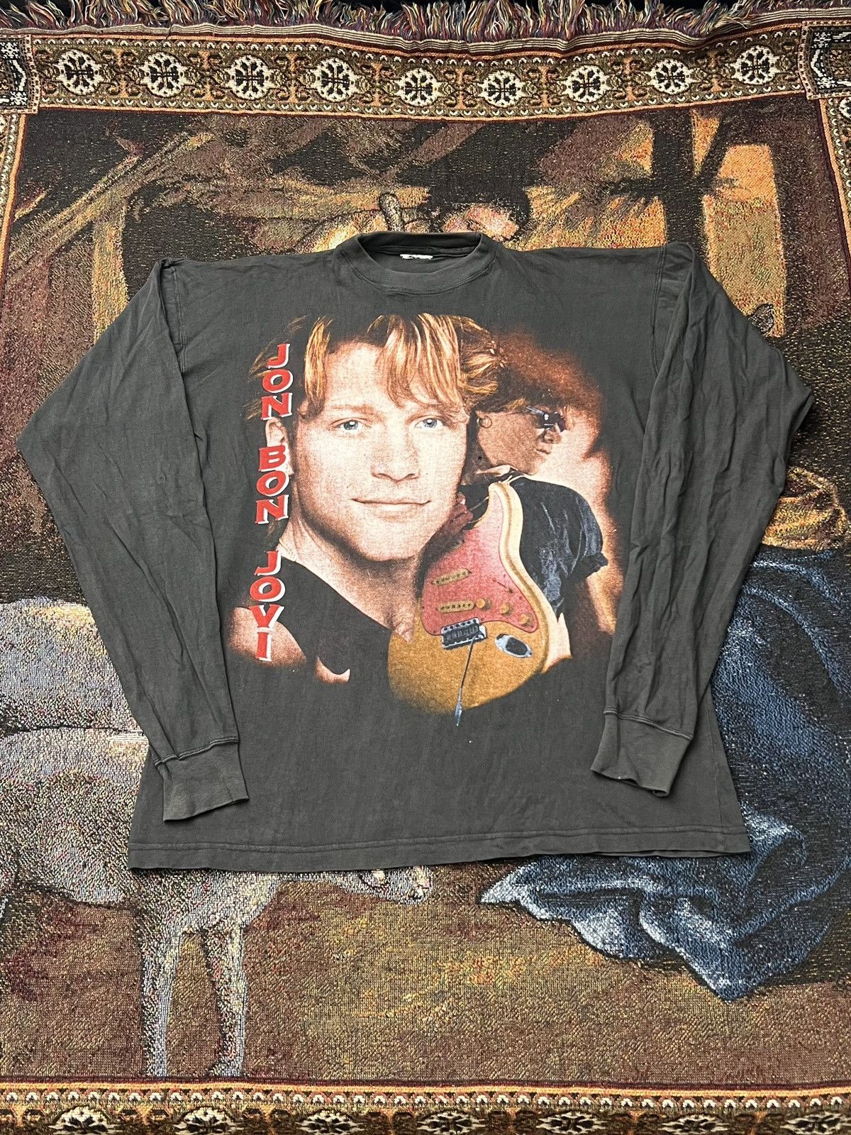 Band Tees Vintage Bon Jovi Parking Lot Bootleg LS Size US L / EU 52-54 / 3 - 3 Thumbnail