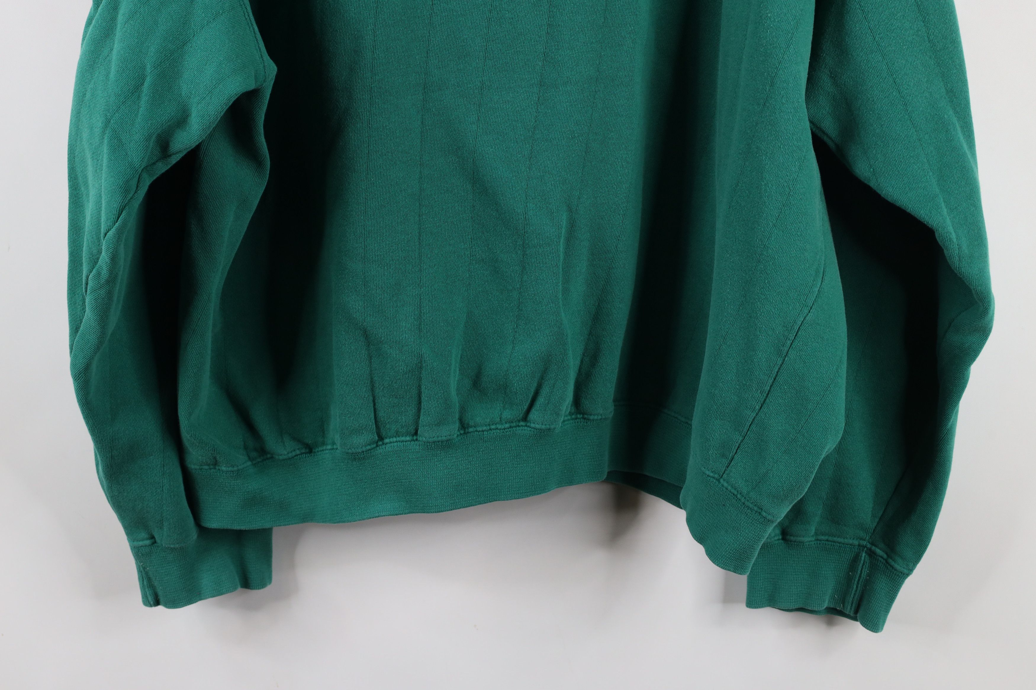 Vintage Vintage 90s Streetwear Collared Pullover Sweatshirt Green Size US XL / EU 56 / 4 - 13 Thumbnail