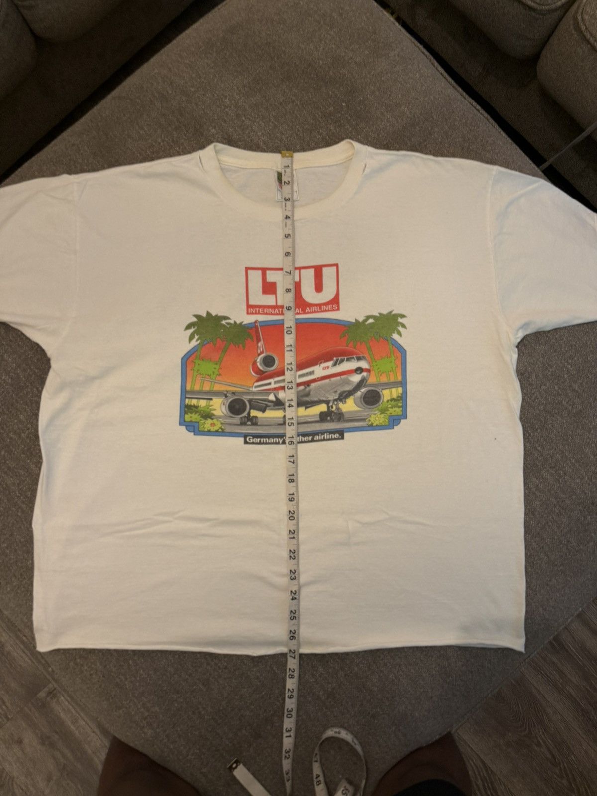 Vintage Vintage LTU International Airlines T Shirt Size US XL / EU 56 / 4 - 4 Thumbnail