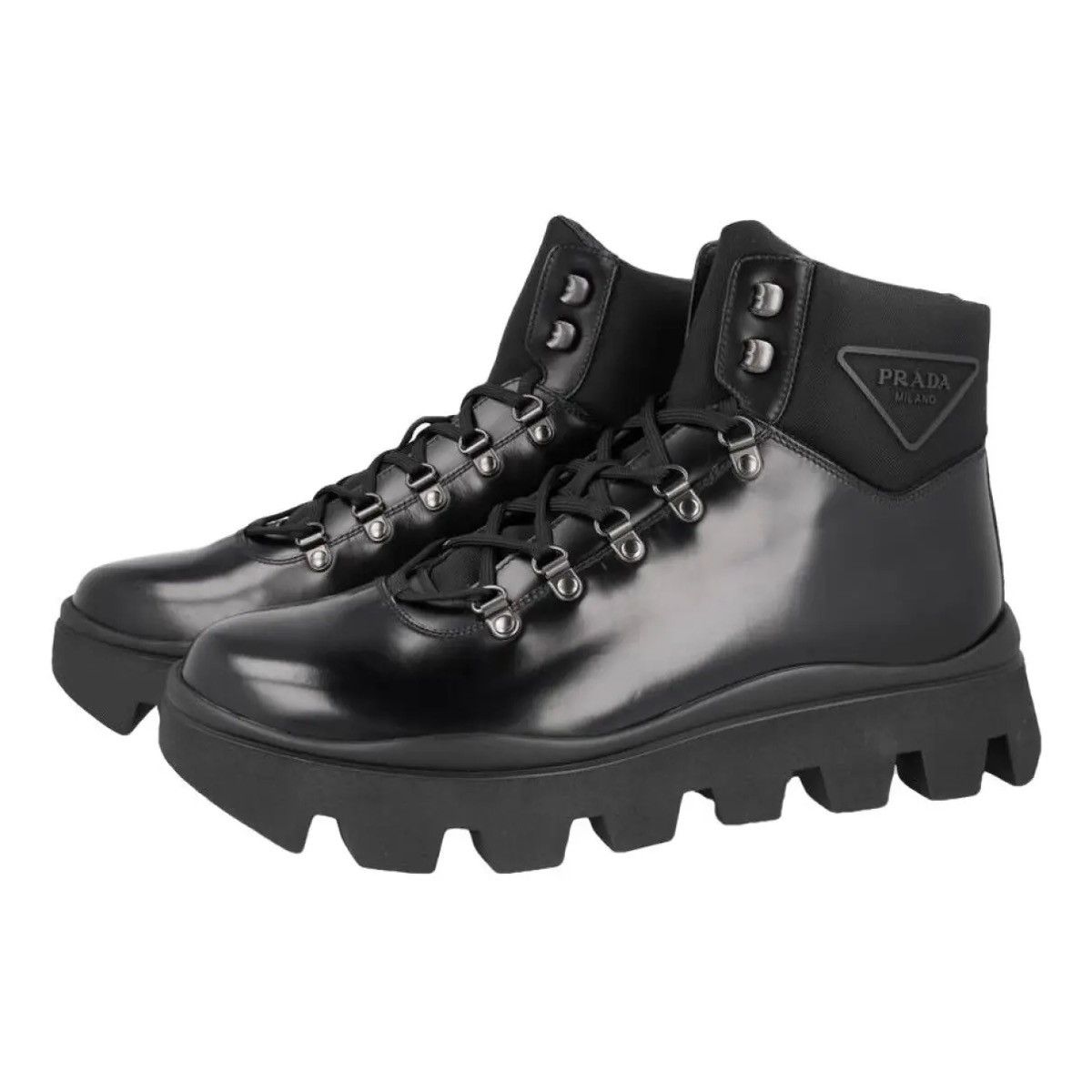 Prada Leather Hiking Boots