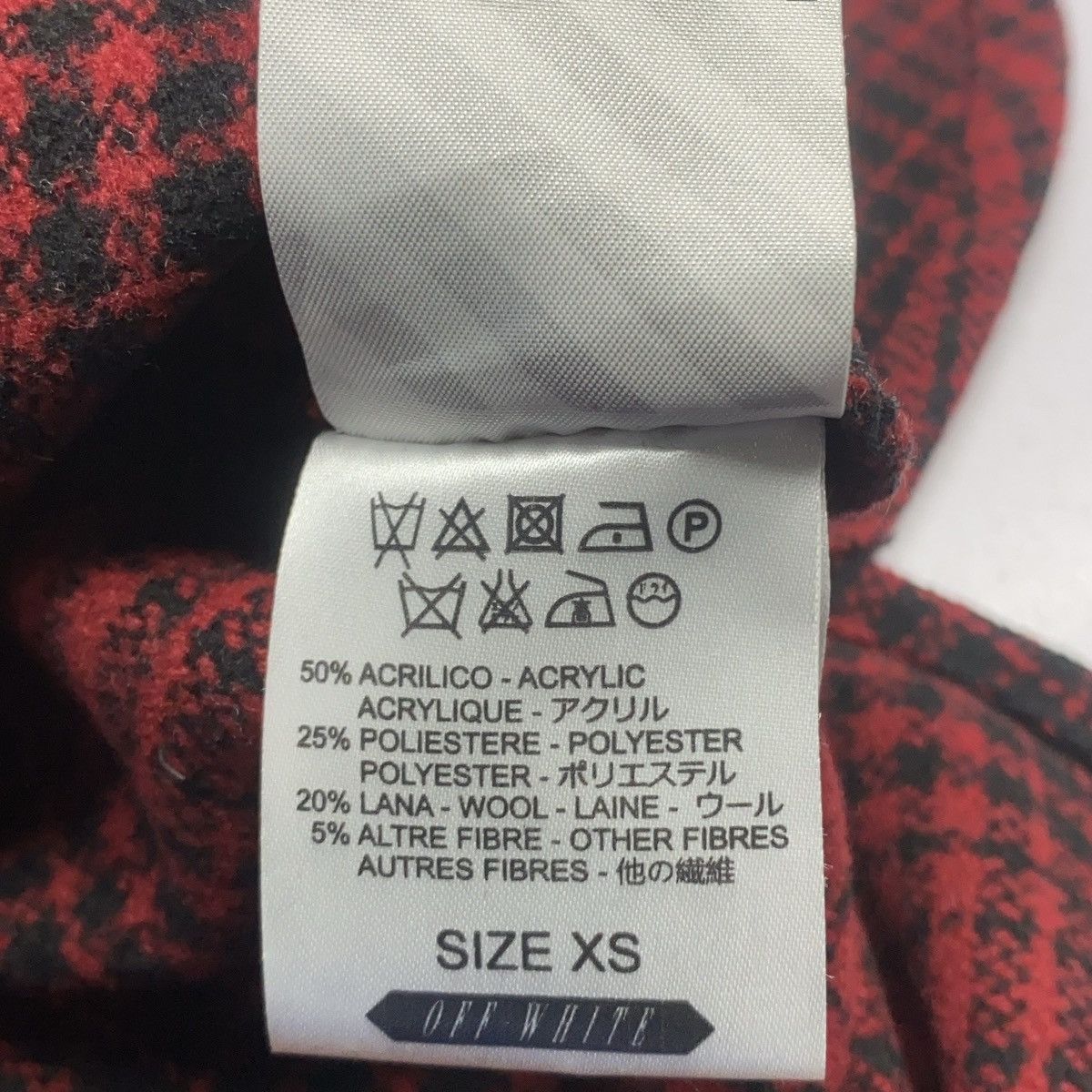Off-White Off-White FW15 Tartan Red Flannel Shirt Jacket Size US XS / EU 42 / 0 - 3 Thumbnail