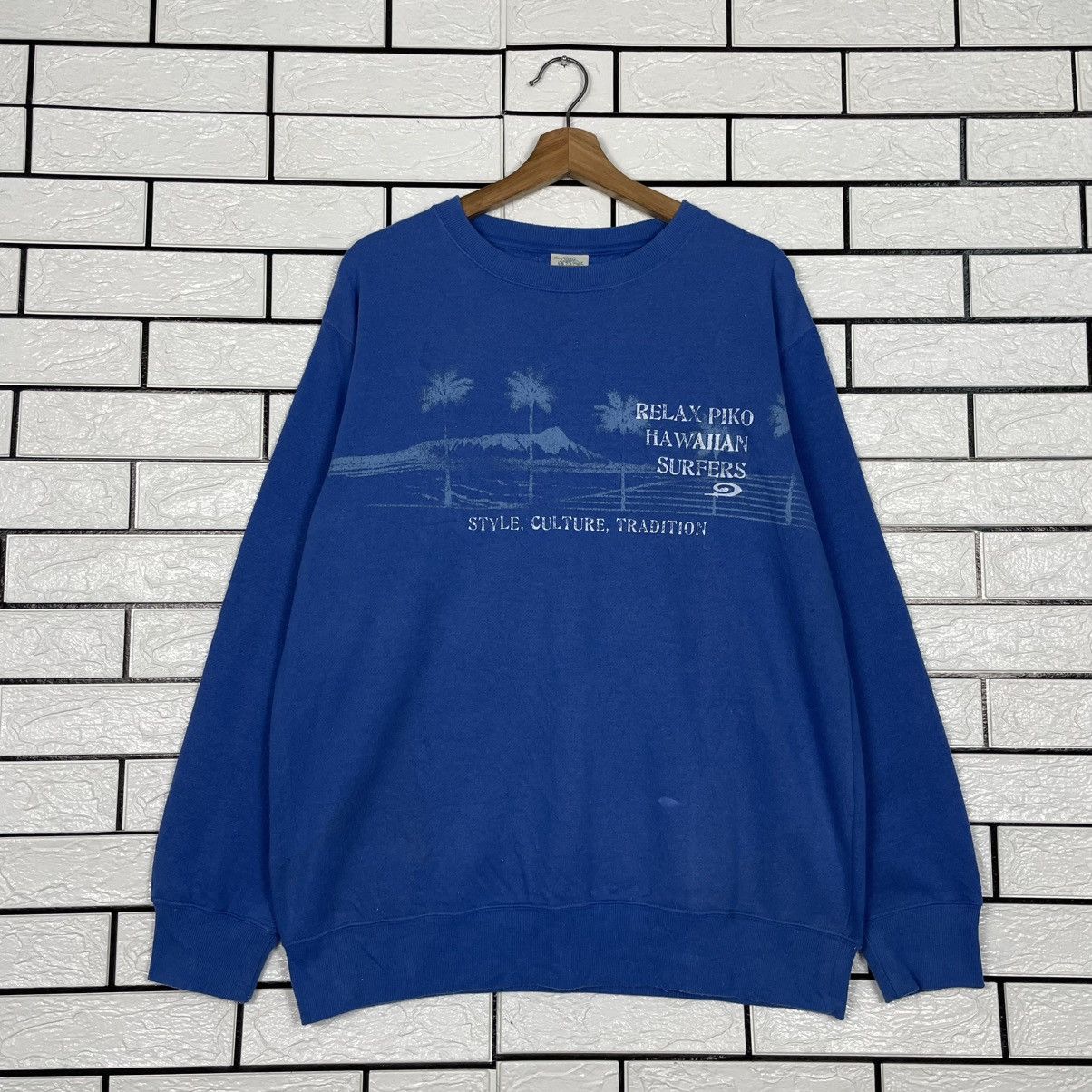 Japanese Brand Piko Hawaiian Surfer Crewneck Sweatshirt Size US L / EU 52-54 / 3 - 1 Thumbnail