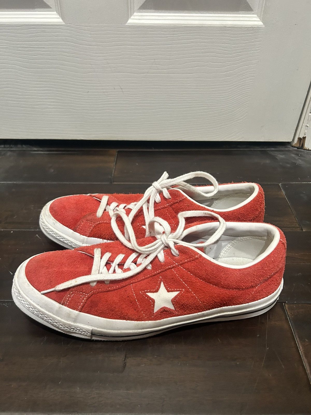 Converse 90s Converse One Star Red Leather Shoes Made in
