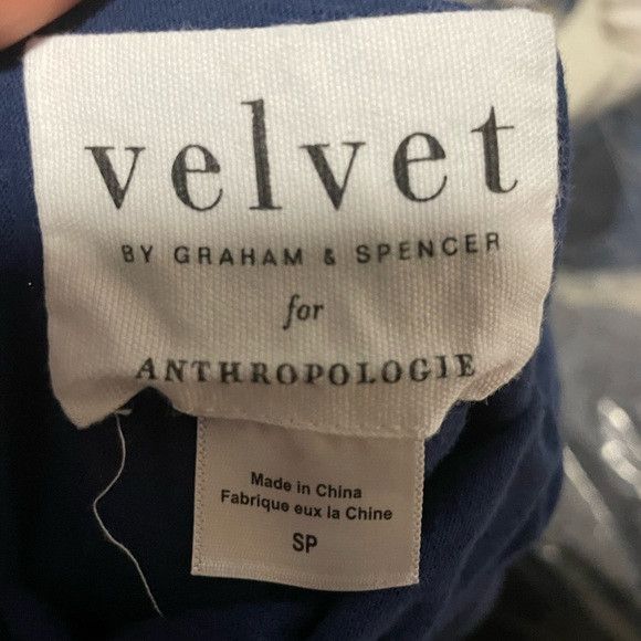 Velvet Velvet by Graham & Spencer Anthro Blue Tie-Waist Dress Small Size S / US 4 / IT 40 - 6 Thumbnail