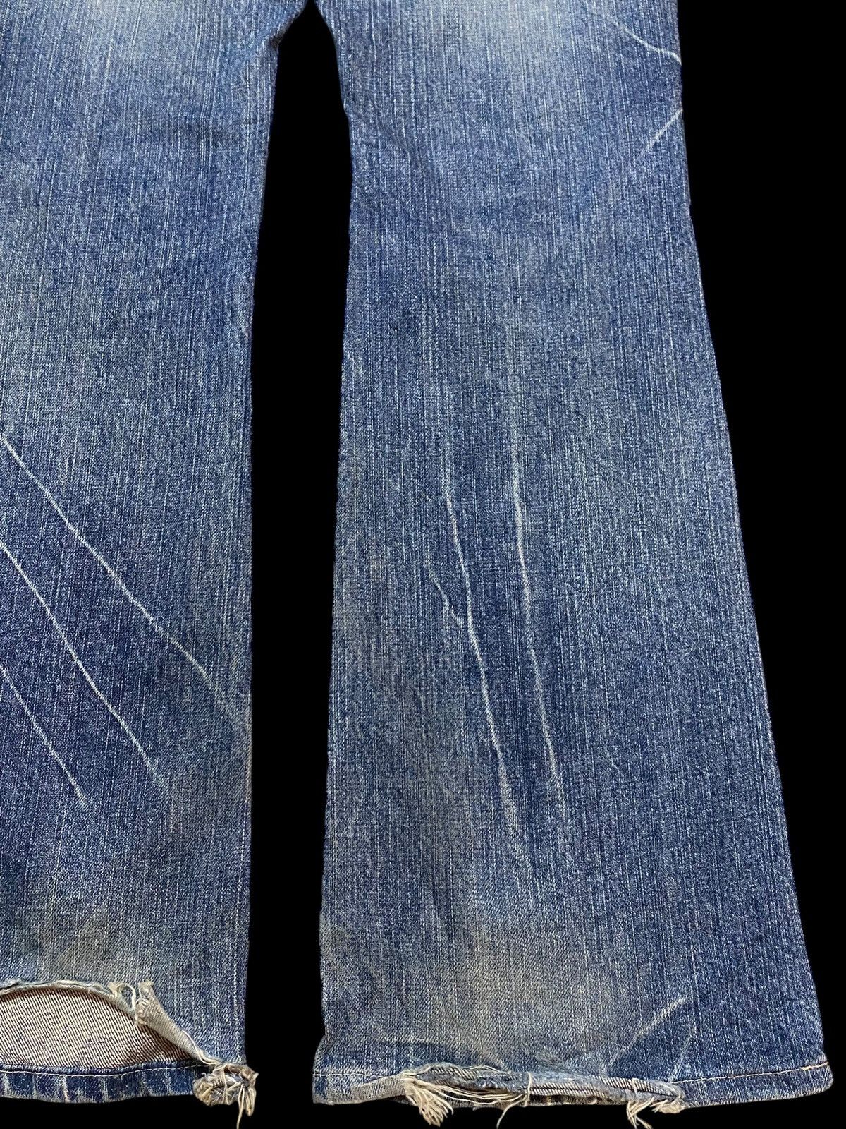 If Six Was Nine Blue Way Made in Nippon Mud Wash Distressed Flare Jeans Size US 30 / EU 46 - 10 Thumbnail