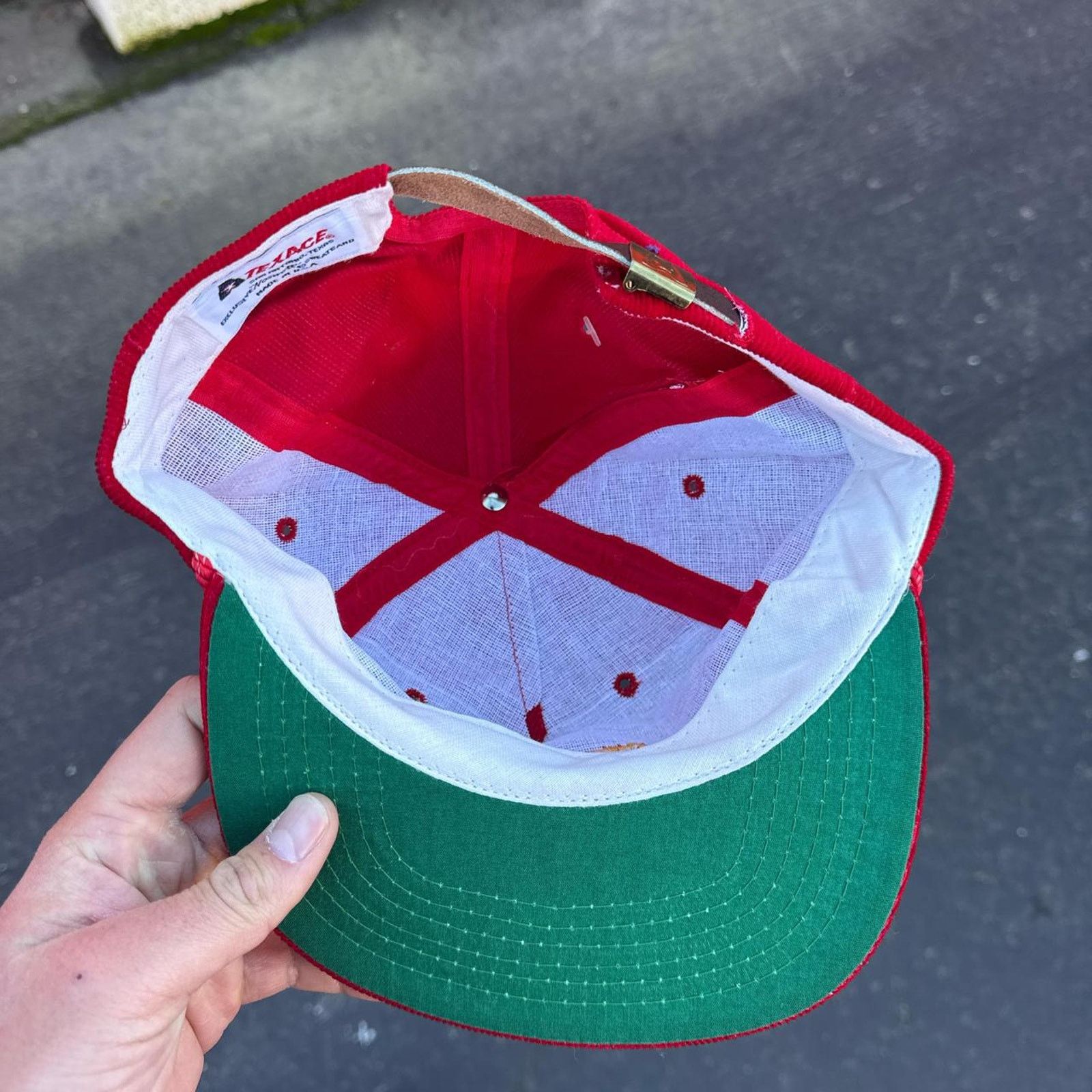 Vintage Vintage 90s McGeorge Red Corduroy Rope Snapback Size ONE SIZE - 4 Thumbnail