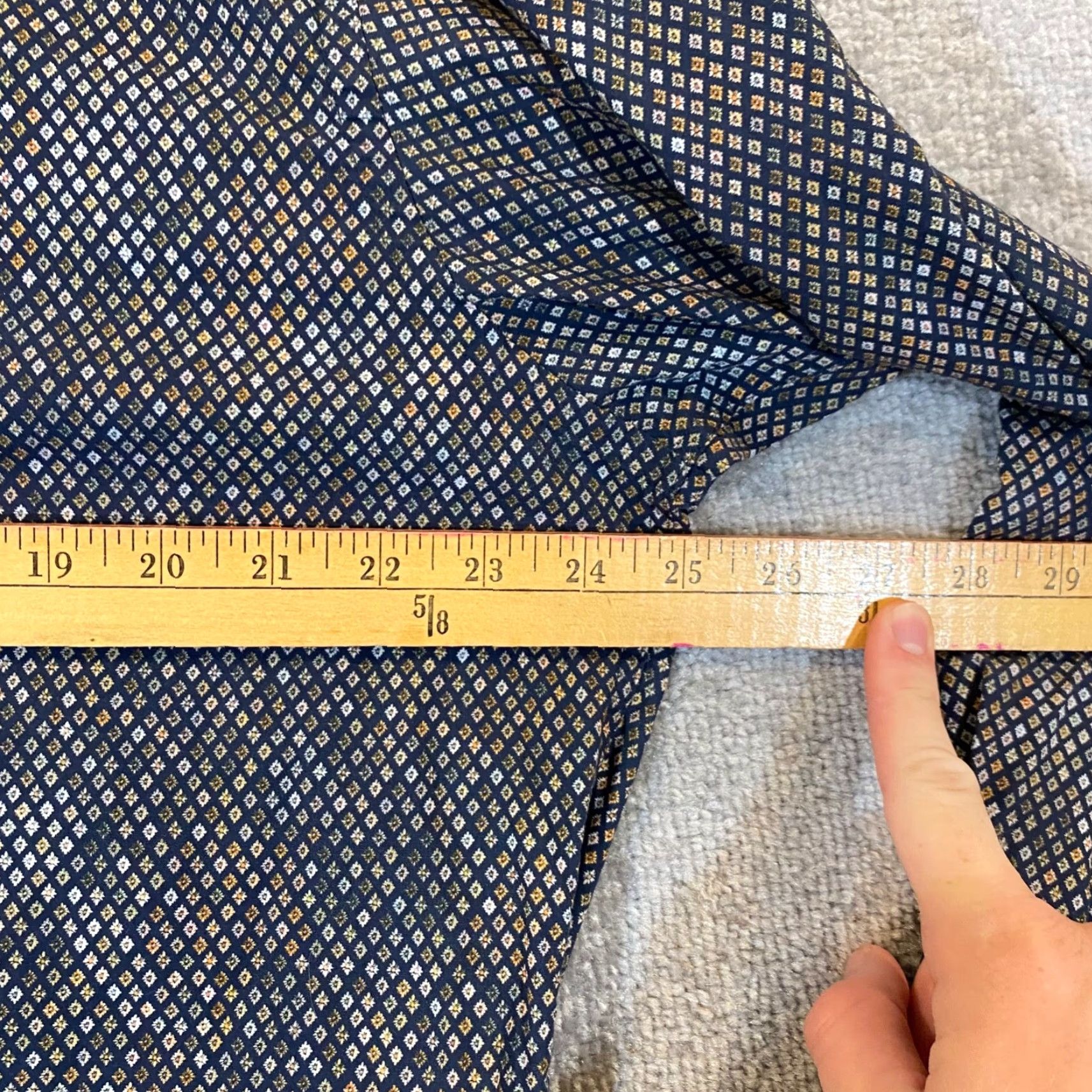 BUGATCHI Bugatchi Shirt Mens XL Gray Multicolor Micro Print Button Up Dress Top L/S Size US XL / EU 56 / 4 - 5 Thumbnail