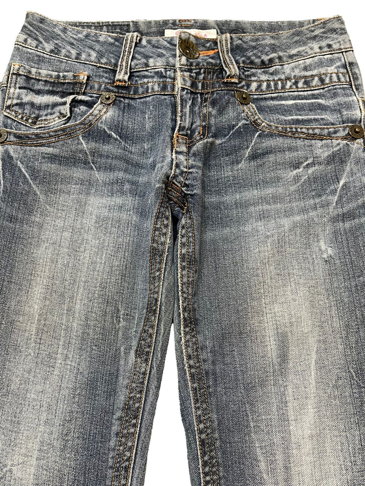 Hysteric Glamour Vintage Japanese Brand Faded Wash Style Flare Jeans Size US 29 - 3 Thumbnail