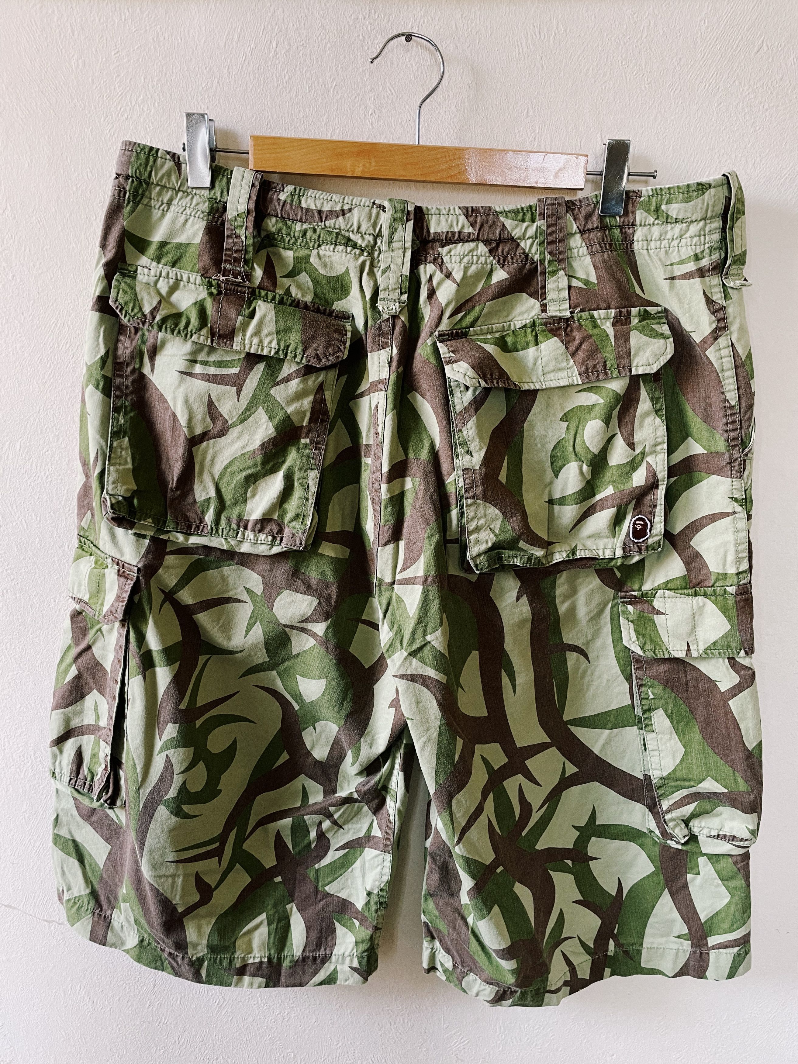 Bape on sale tribal cargoshorts