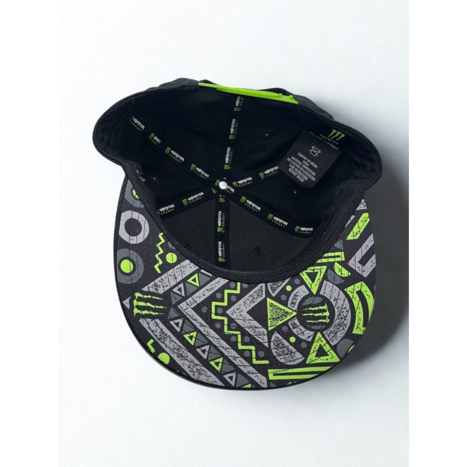 Other Monster Energy Snapback Hat Logo Cap Rare Underbrim Pattern Size ONE SIZE - 8 Thumbnail
