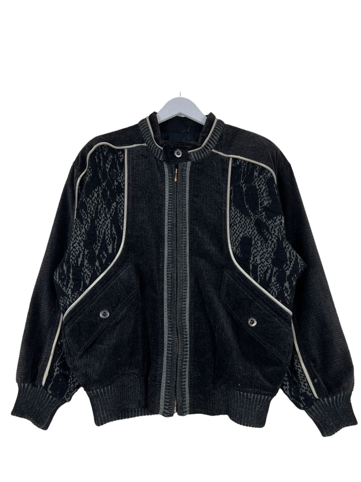 Japanese Brand 🔥 VINTAGE RAIKA NEW BASIC VELVET HYBRID BOMBER JACKET Size US M / EU 48-50 / 2 - 2 Thumbnail