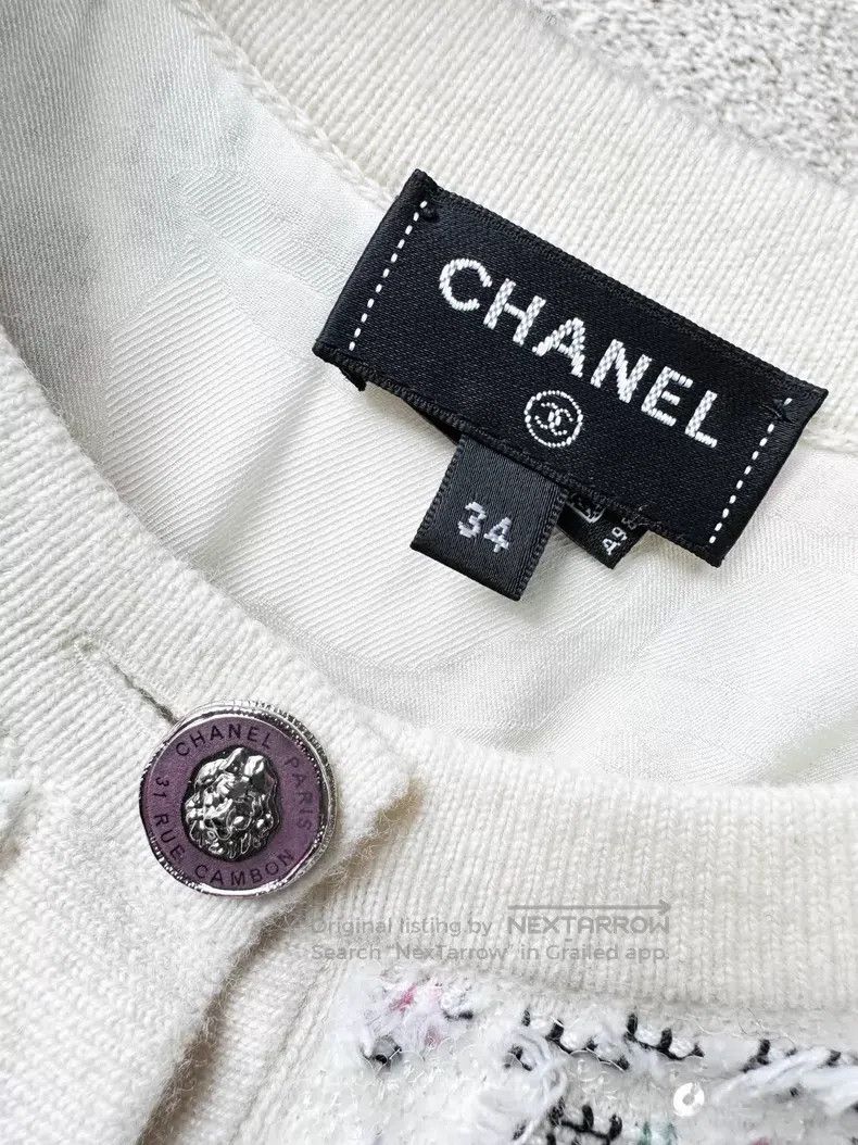 Chanel Chanel Sequin embroidery logo short-sleeved dress Size XXS / US 00 / IT 34 - 5 Thumbnail