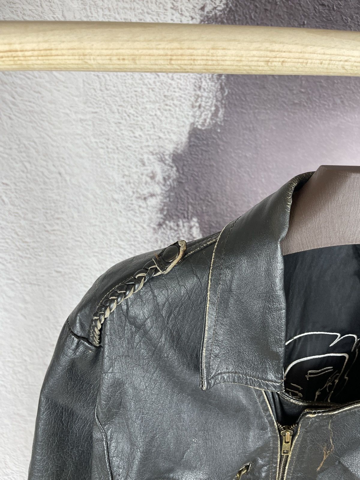 Vintage Norma Vintage 80s 90s Leather motorcycle jacket Kronos Rare Size US L / EU 52-54 / 3 - 14 Thumbnail