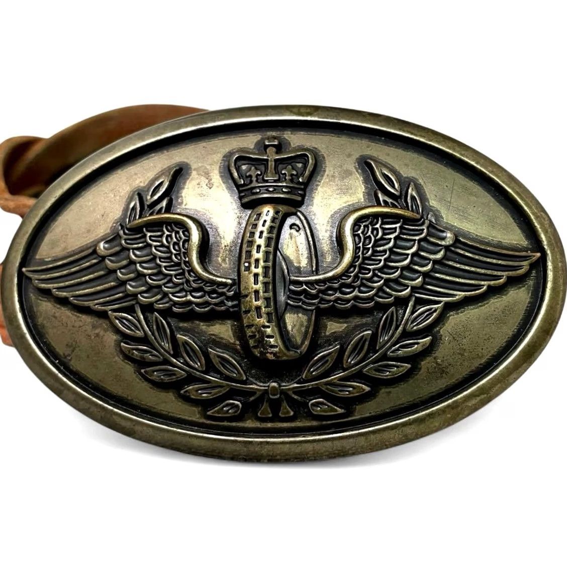Ralph Lauren RRL Ralph Lauren Belt Mens 32 Brown Leather Eagle Buckle Size Casual Men Pre owned Size 32 - 3 Thumbnail