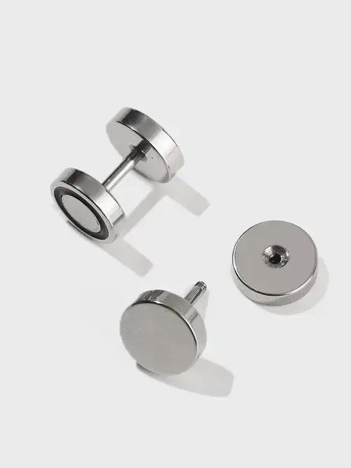 Other Simple Men Stainless Steel Earrings Size ONE SIZE - 3 Thumbnail