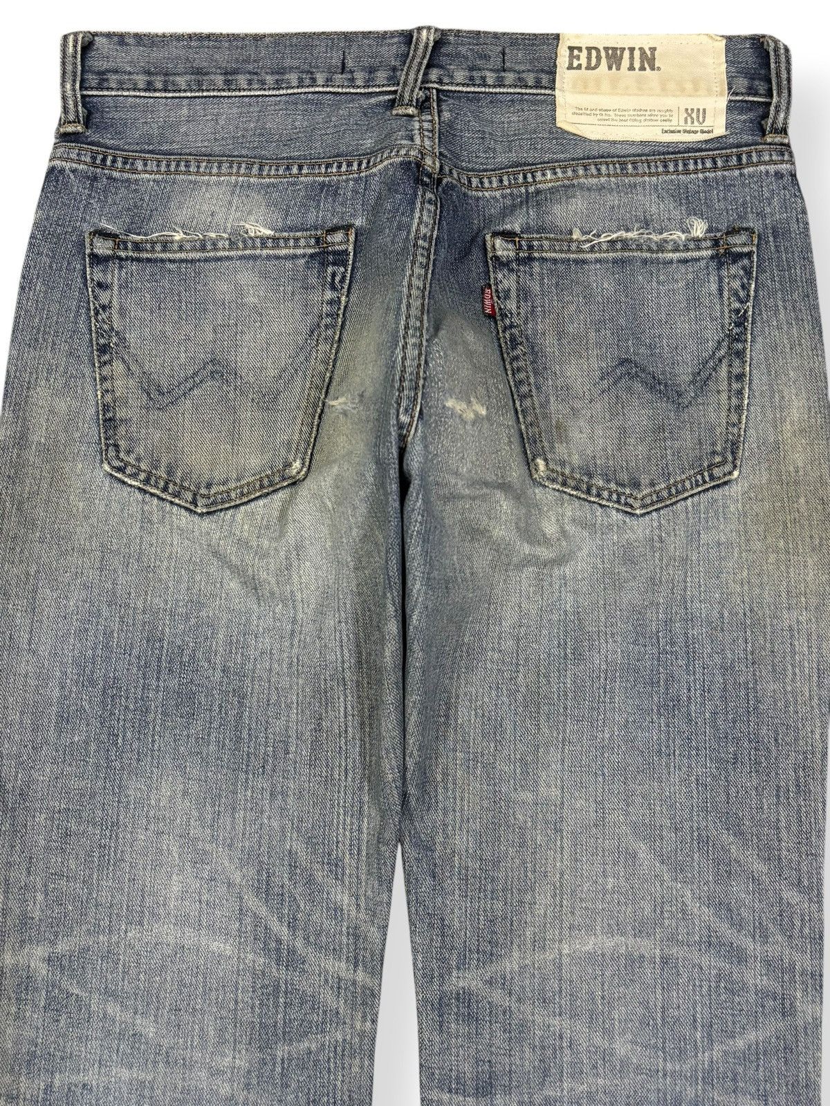 Edwin Vintage Edwin XV Mud Wash Flare Distressed Grunge Jeans Size US 31 - 10 Thumbnail