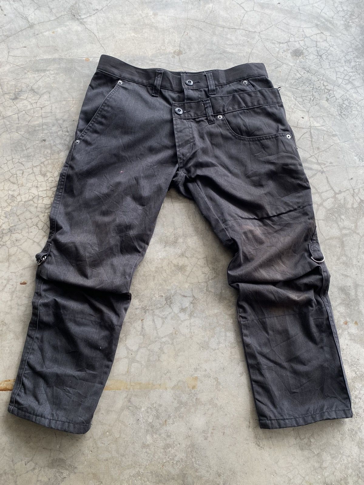 Japanese Brand × PPFM × Vintage Vintage 90s PPFM Fade Black Curvy Crop Pants Size US 30 / EU 46 - 1 Thumbnail