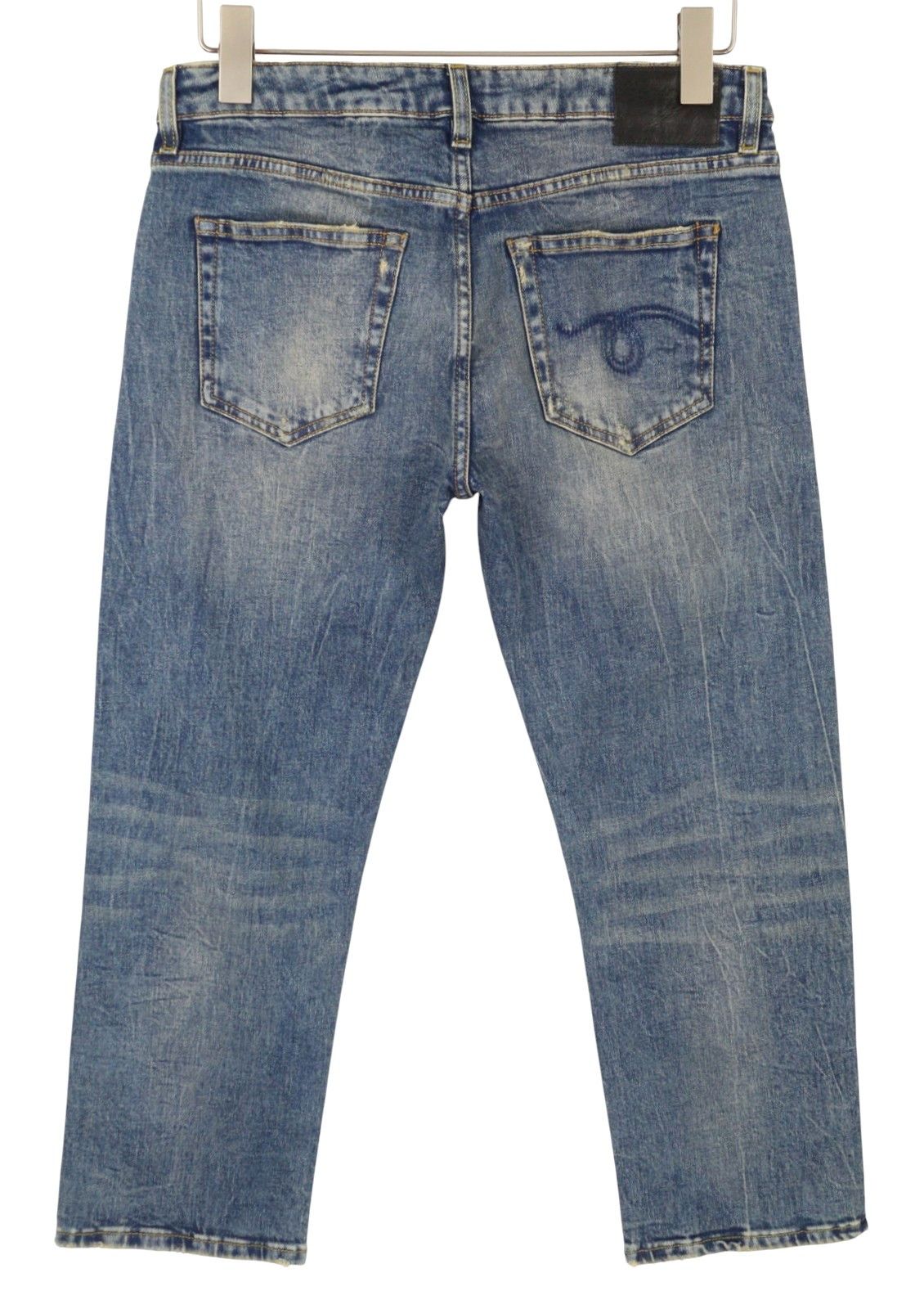 R13 BOY STRAIGHT 28 Kelly Faded Blue RRP699 87183 Size 28" / US 6 / IT 42 - 4 Thumbnail