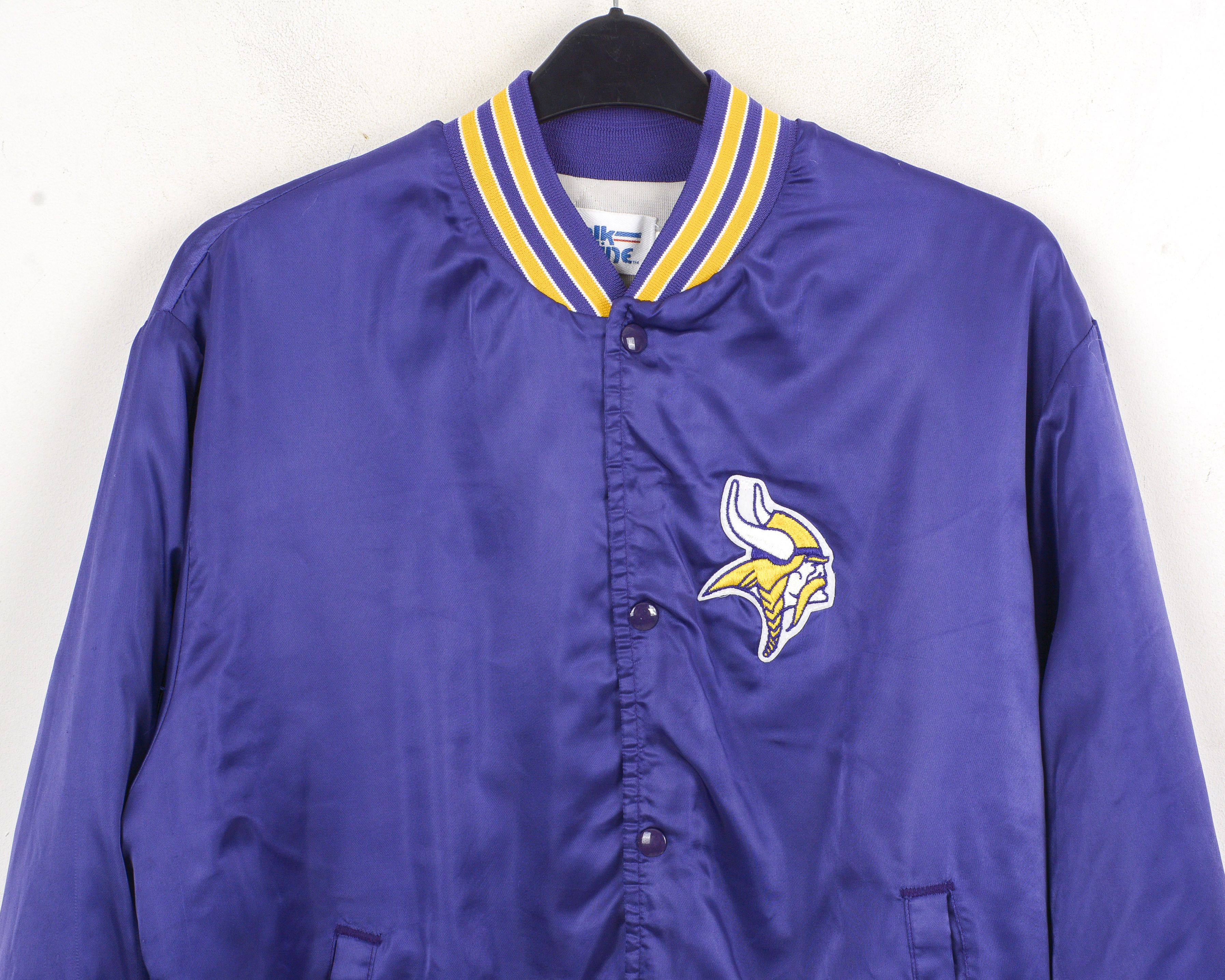 Chalk Line MINNESOTA VIKINGS 1970's Vintage men's L Nylon Satin Bomber Size US L / EU 52-54 / 3 - 2 Thumbnail