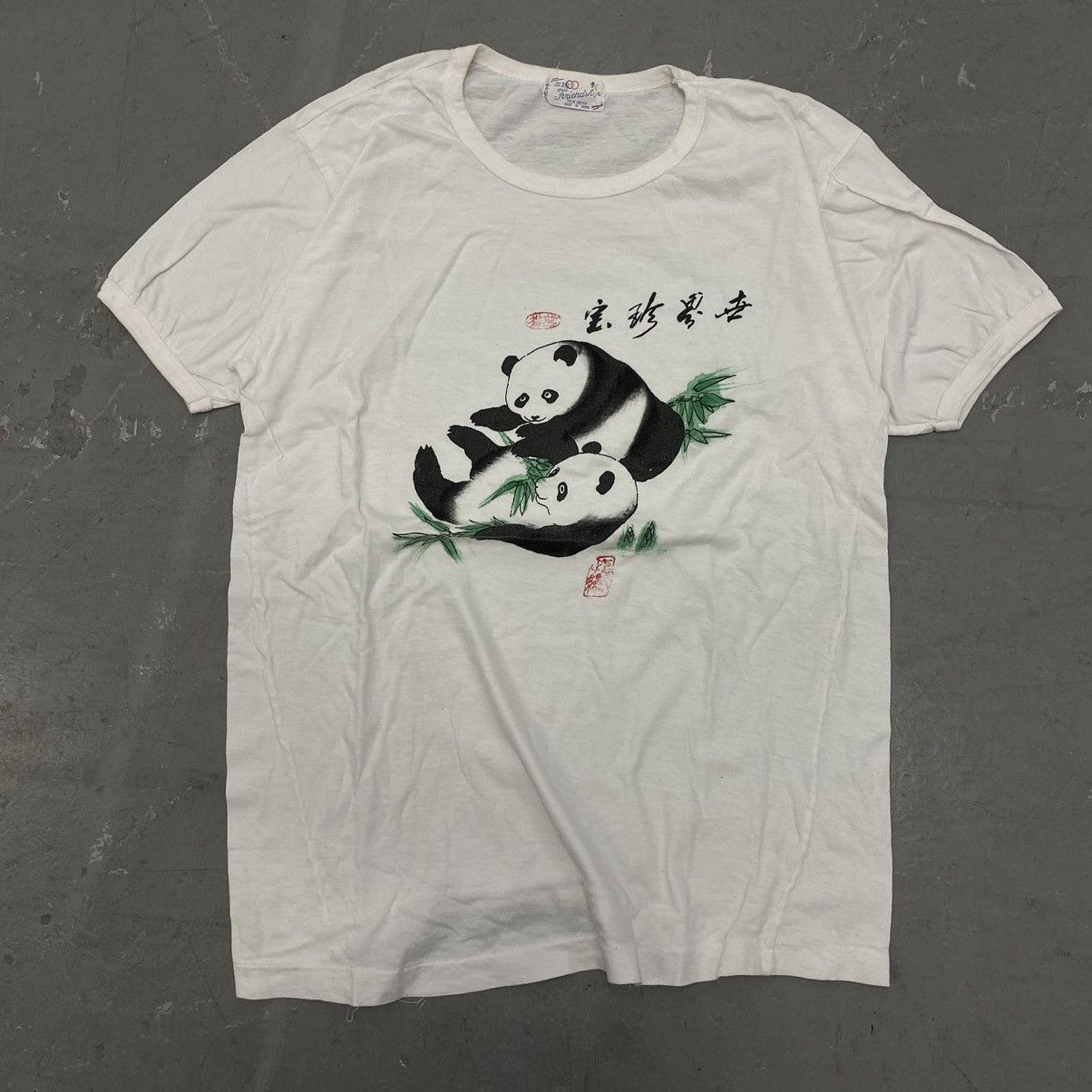 Japanese Brand × Kapital × Vintage Vtg 60s 70s Chinese Panda Souvenir Tee Boho Western Hippie Size US S / EU 44-46 / 1 - 1 Thumbnail