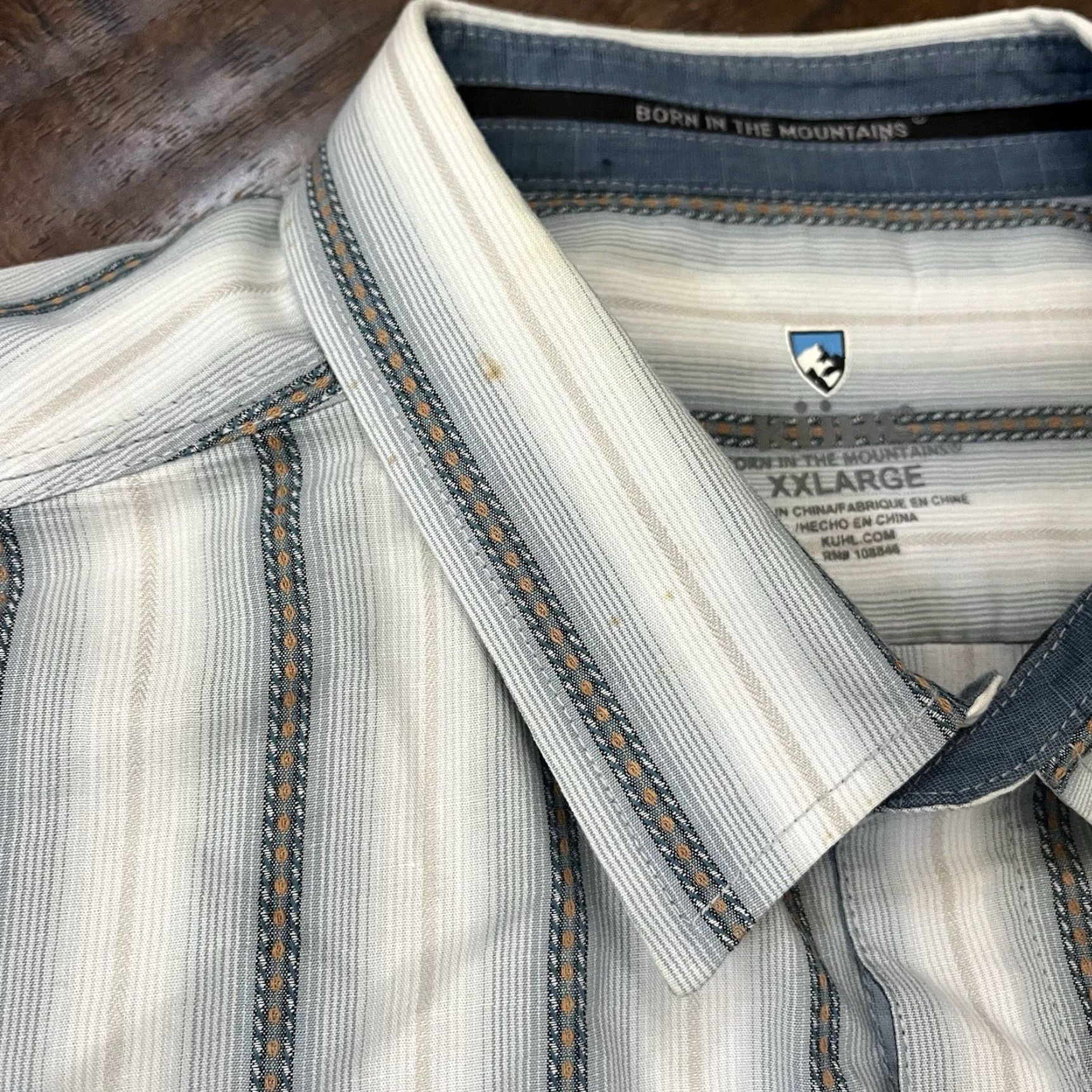 Vintage Kuhl Button-Up Shirt Mens 2XL Striped White Short Sleeve Casual Outdoor Hiking Travel Camp Regular Button-Up Collar Kuhl Logo Theme Outdoor Size US XXL / EU 58 / 5 - 4 Thumbnail