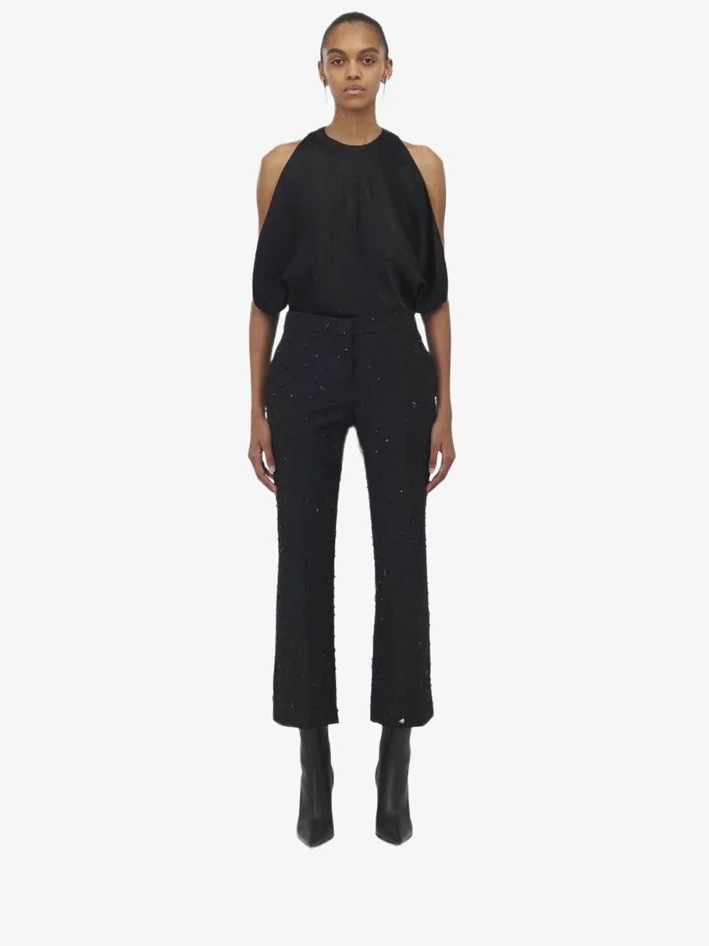 Alexander McQueen o1srvl11e0326 Draped Armhole Top in Black Size M / US 6-8 / IT 42-44 - 2 Thumbnail