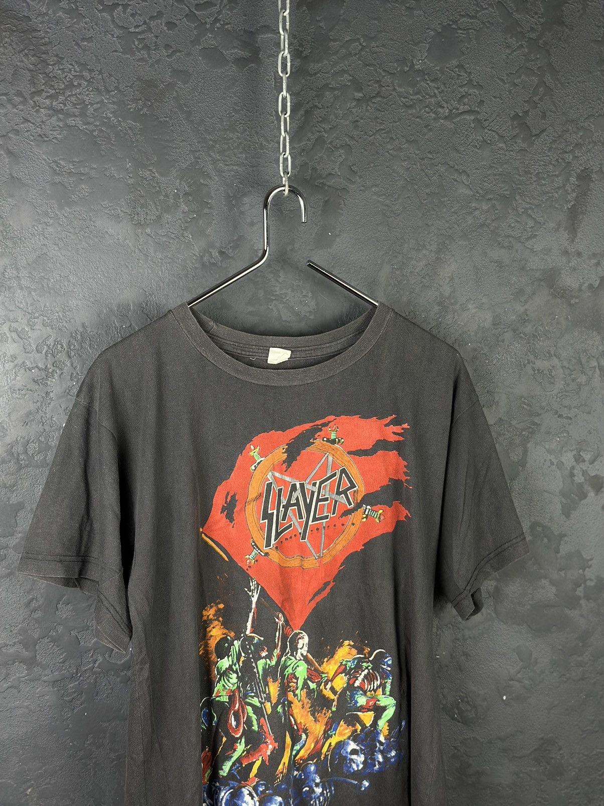 Slayer Vintage 1988 Slayer World Sacrifice Tour T-Shirt Size US XL / EU 56 / 4 - 5 Thumbnail