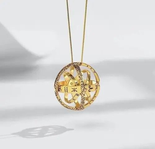 Jewelry Gold Color Astronomical Ball Pendant Necklace Size ONE SIZE - 1 Thumbnail