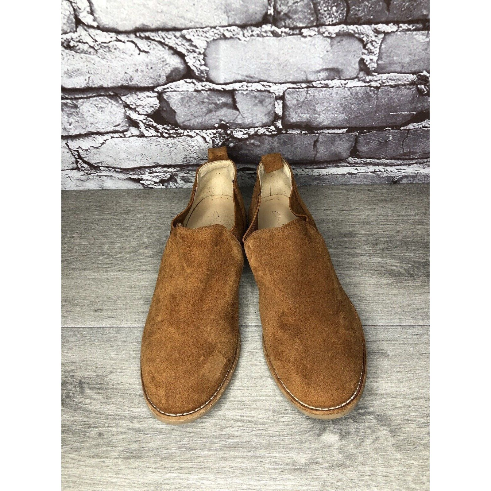 Clarks Clarks Camel Tan Suede Leather Block Heel Low Cut Booties Wo Size US 7 / IT 37 - 18 Thumbnail