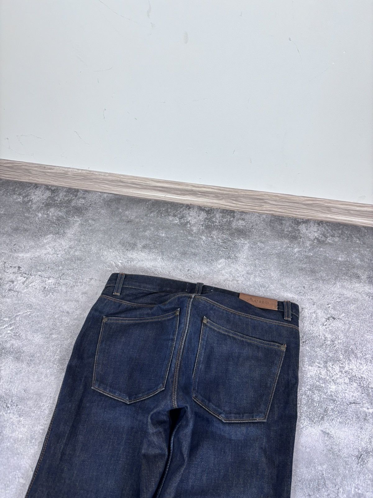 Acne Studios Acne Studios Max Raw Men’s Indigo Navy Blue Denim Jeans Size US 31 - 12 Thumbnail