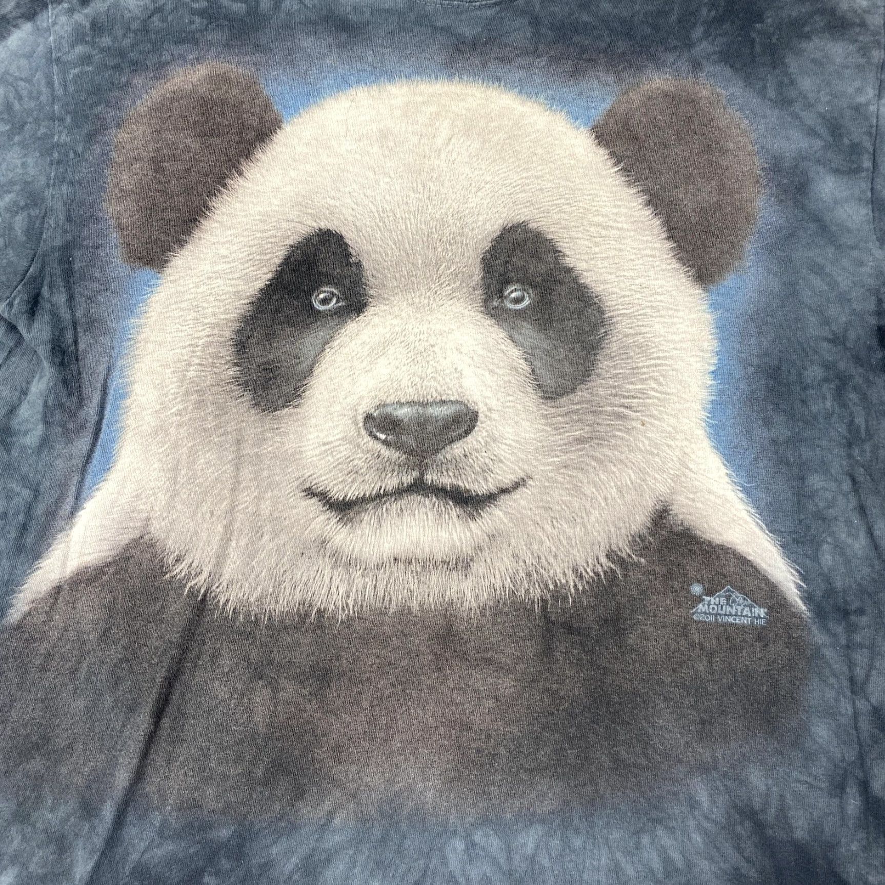 The Mountain THE MOUNTAIN Men's T-Shirt Large Gray Panda Graphic Print Crew Neck Short Sleeve Size US L / EU 52-54 / 3 - 2 Thumbnail