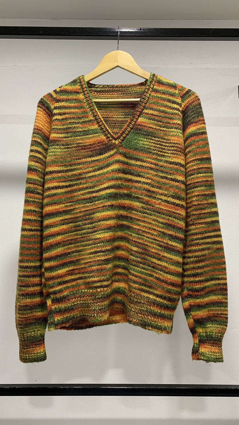 Homespun Knitwear × Japanese Brand × Vintage 🚨FINAL DROP🚨 Tiger Stripes Mohair Knit Sweater Kurt Cobain Size US L / EU 52-54 / 3 - 1 Thumbnail