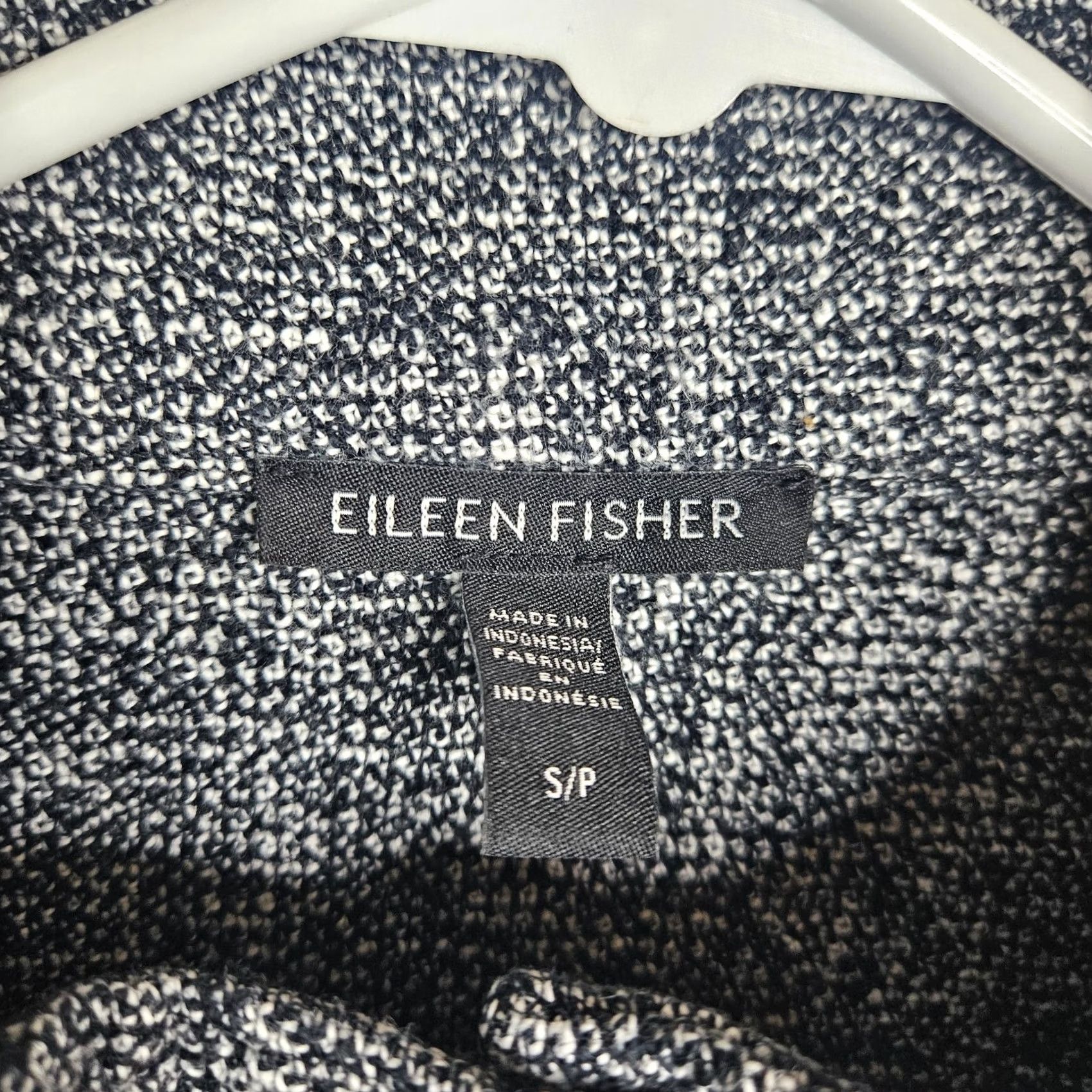 Eileen Fisher Eileen Fisher Women's Organic Cotton Tweed Stand Collar Lined Jacket Sz S Size S / US 4 / IT 40 - 3 Thumbnail