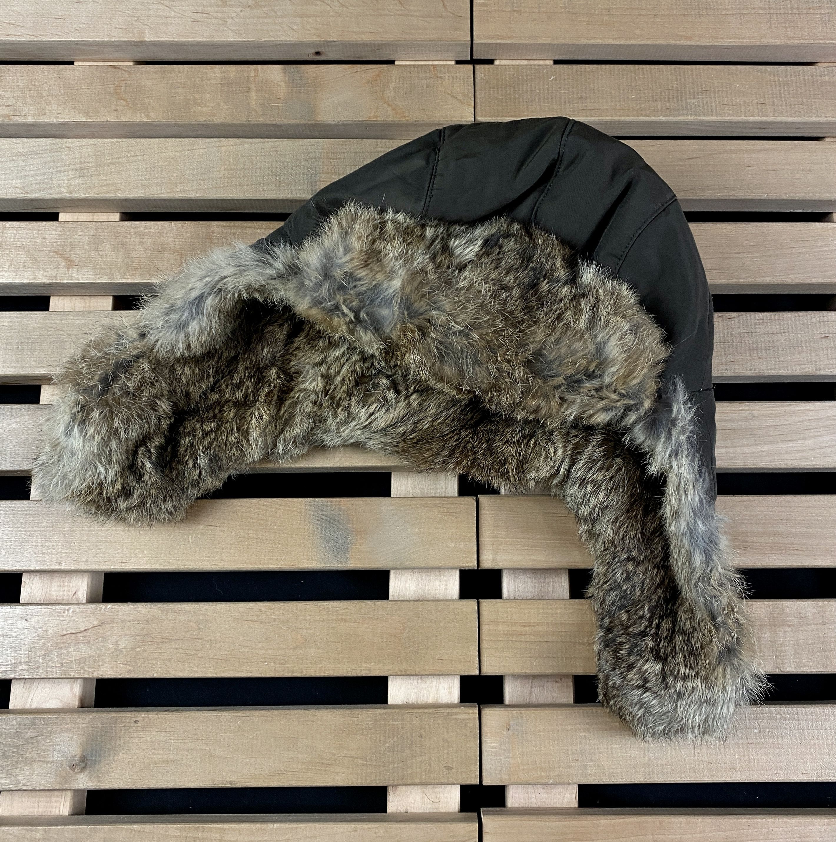 Woolrich Woolen Mills Mens Fur Lined Hat With Ear Flaps Woolrich Size M Cotton Size 32 - 1 Thumbnail