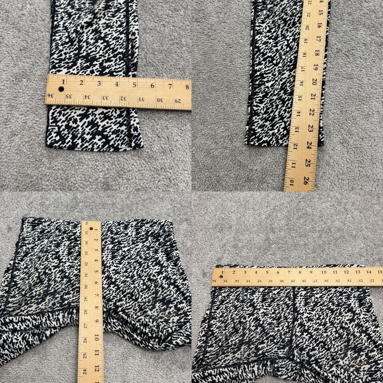 Nike VINTAGE Nike Power Legendary Dri-Fit Leggings Womens Small Black White Swoosh Abstract Size 28" / US 6 / IT 42 - 8 Thumbnail