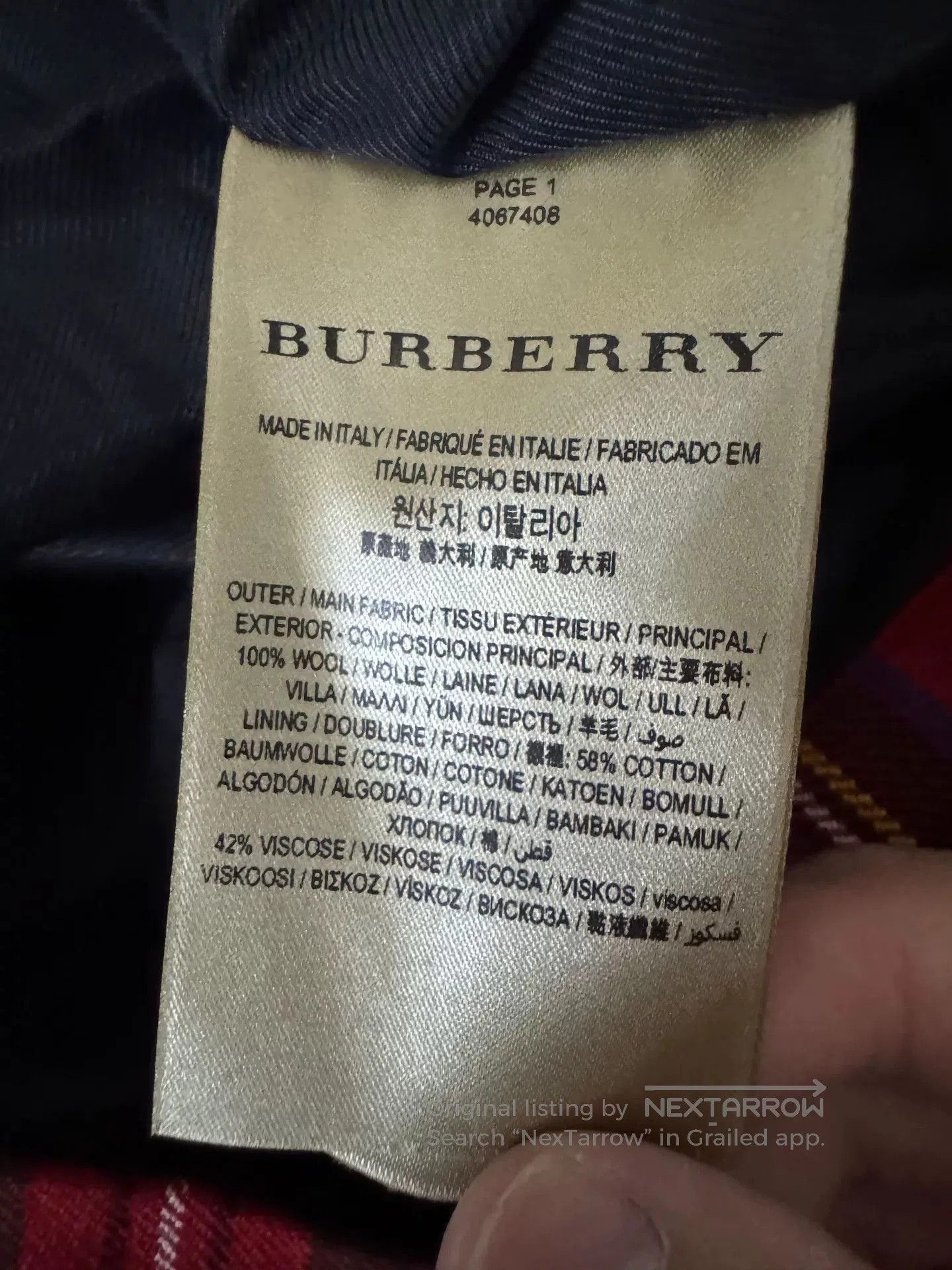 Burberry burberry check wool mini skirt. Size 26" / US 2 / IT 38 - 2 Thumbnail