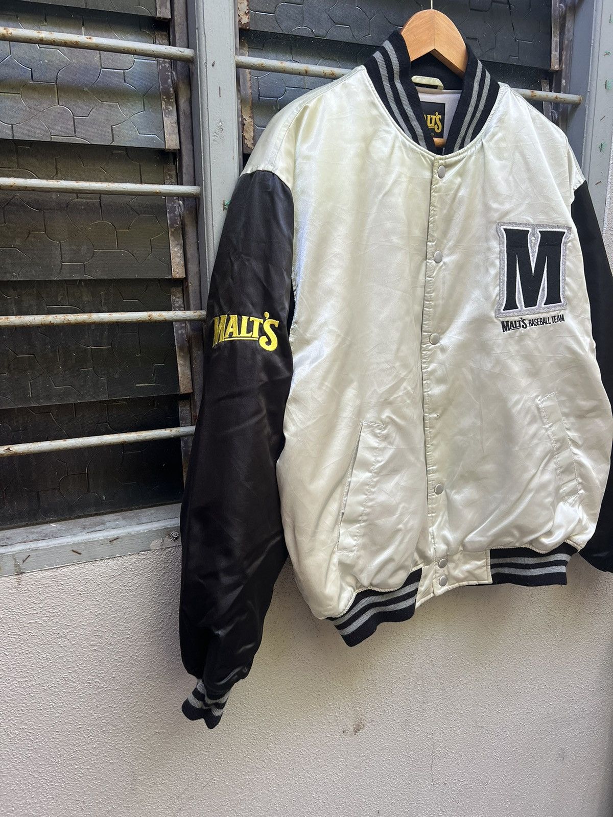 MLB Vintage 90s Malts Baseball Team Bombers Jacket Size US L / EU 52-54 / 3 - 4 Thumbnail