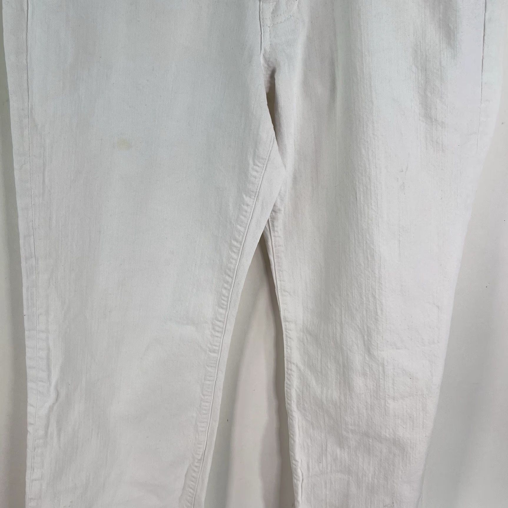 7 For All Mankind 7 For All Mankind Jeans Womens SZ 32/33 White Organic Relaxed Button Fly Denim Size 24" / US 00 / IT 34 - 3 Thumbnail