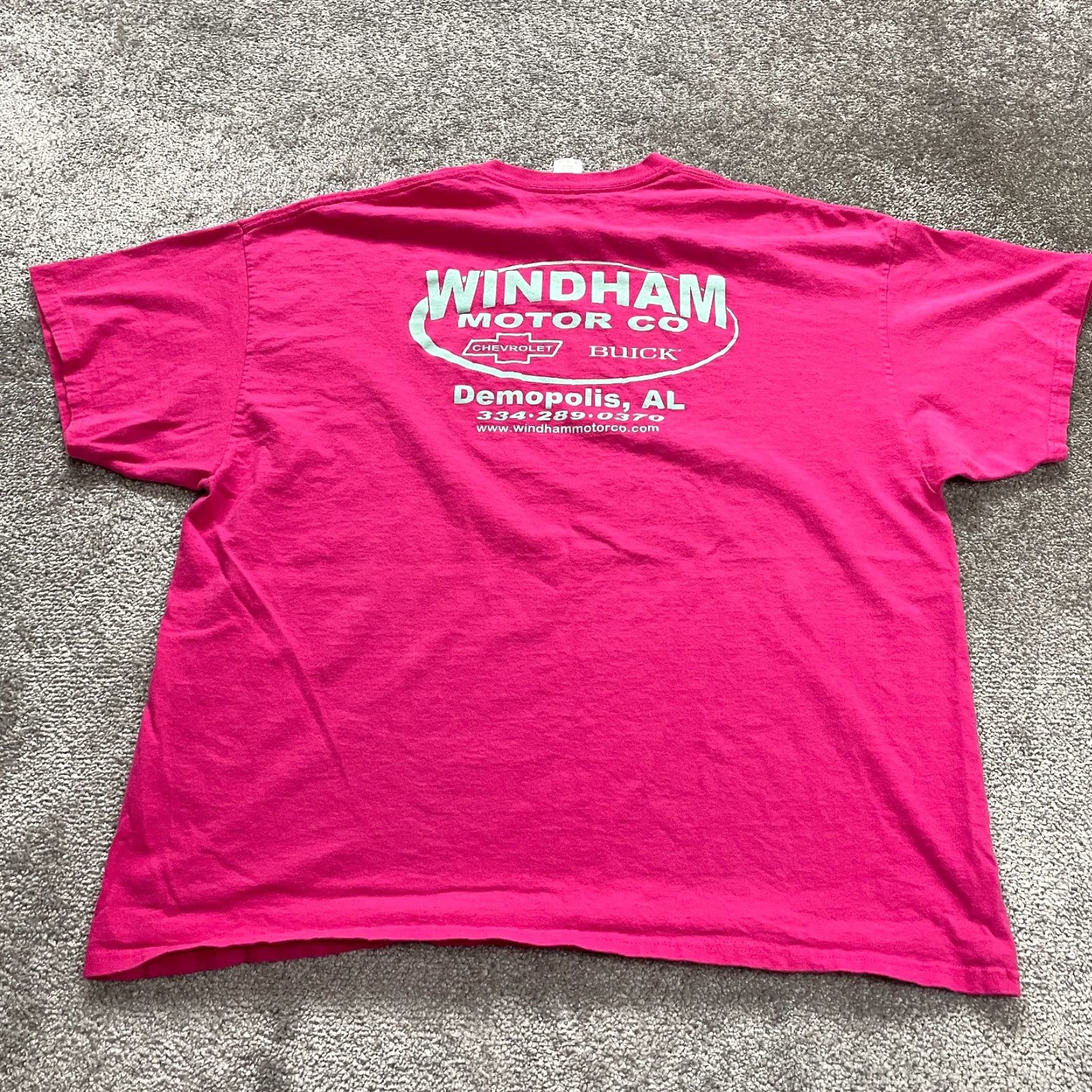 Gildan GILDAN Ultra Cotton Graphic T-Shirt 2XL Pink Windham Motor Chevrolet Biker Mens Size US XXL / EU 58 / 5 - 2 Thumbnail