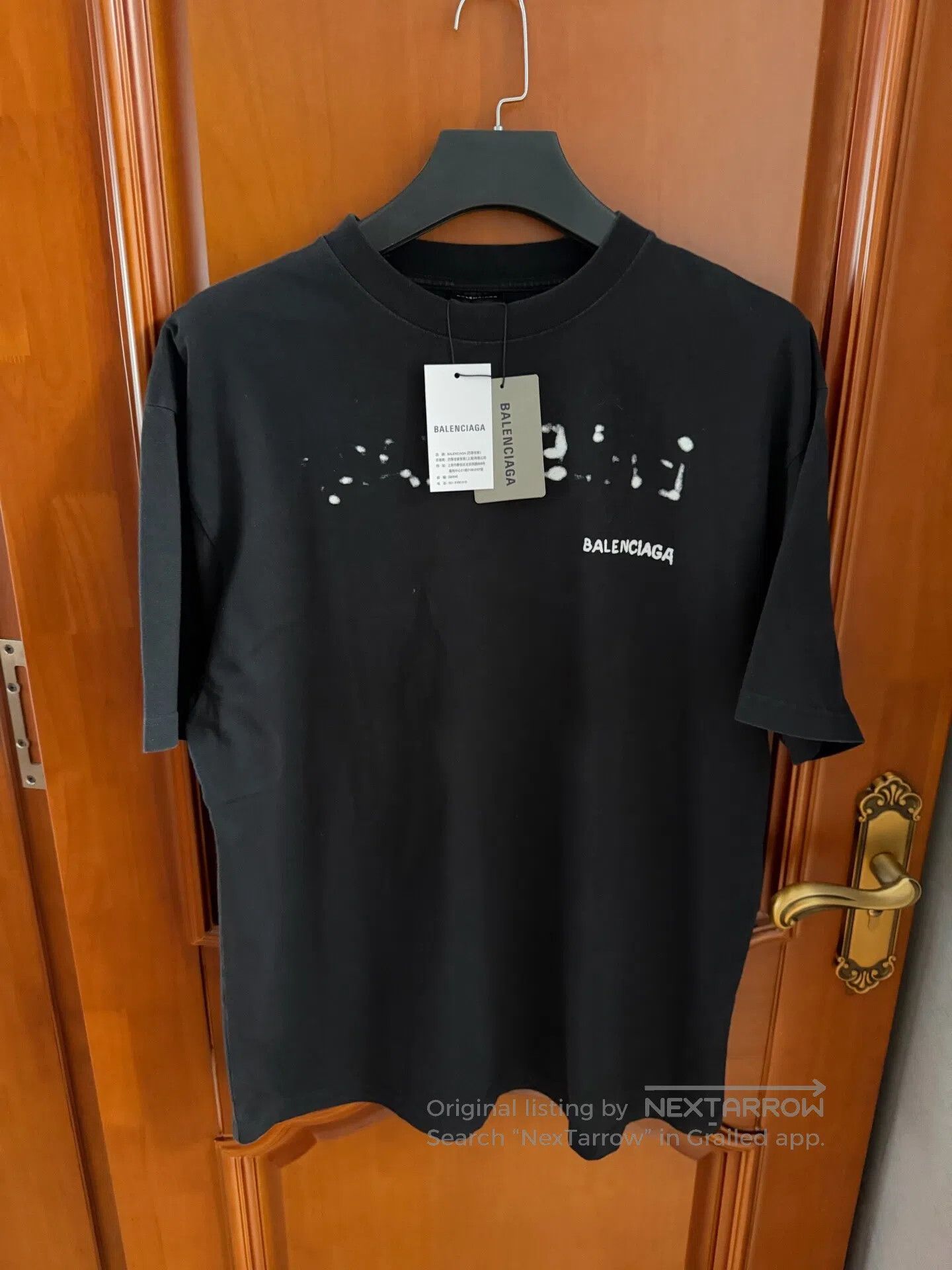 Balenciaga Balenciaga Graffiti Logo Black Short Sleeve T-Shirt| Size US S / EU 44-46 / 1 - 1 Thumbnail