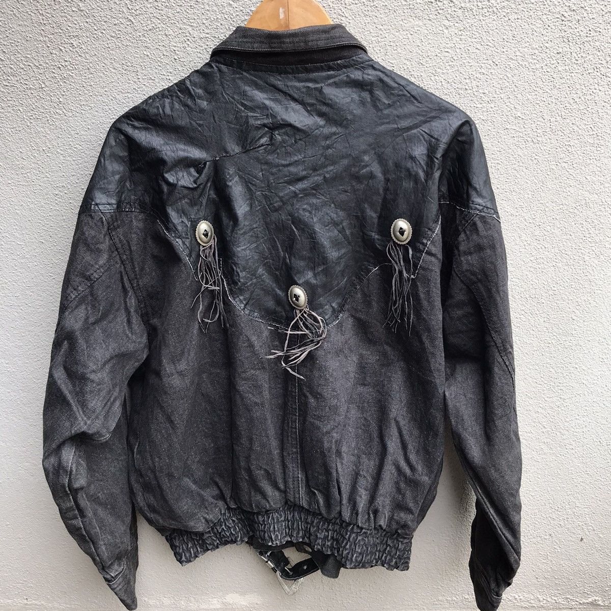 Jeff Hamilton Vintage 80s JEFF HAMILTON leather jacket rider denim Size US L / EU 52-54 / 3 - 3 Thumbnail