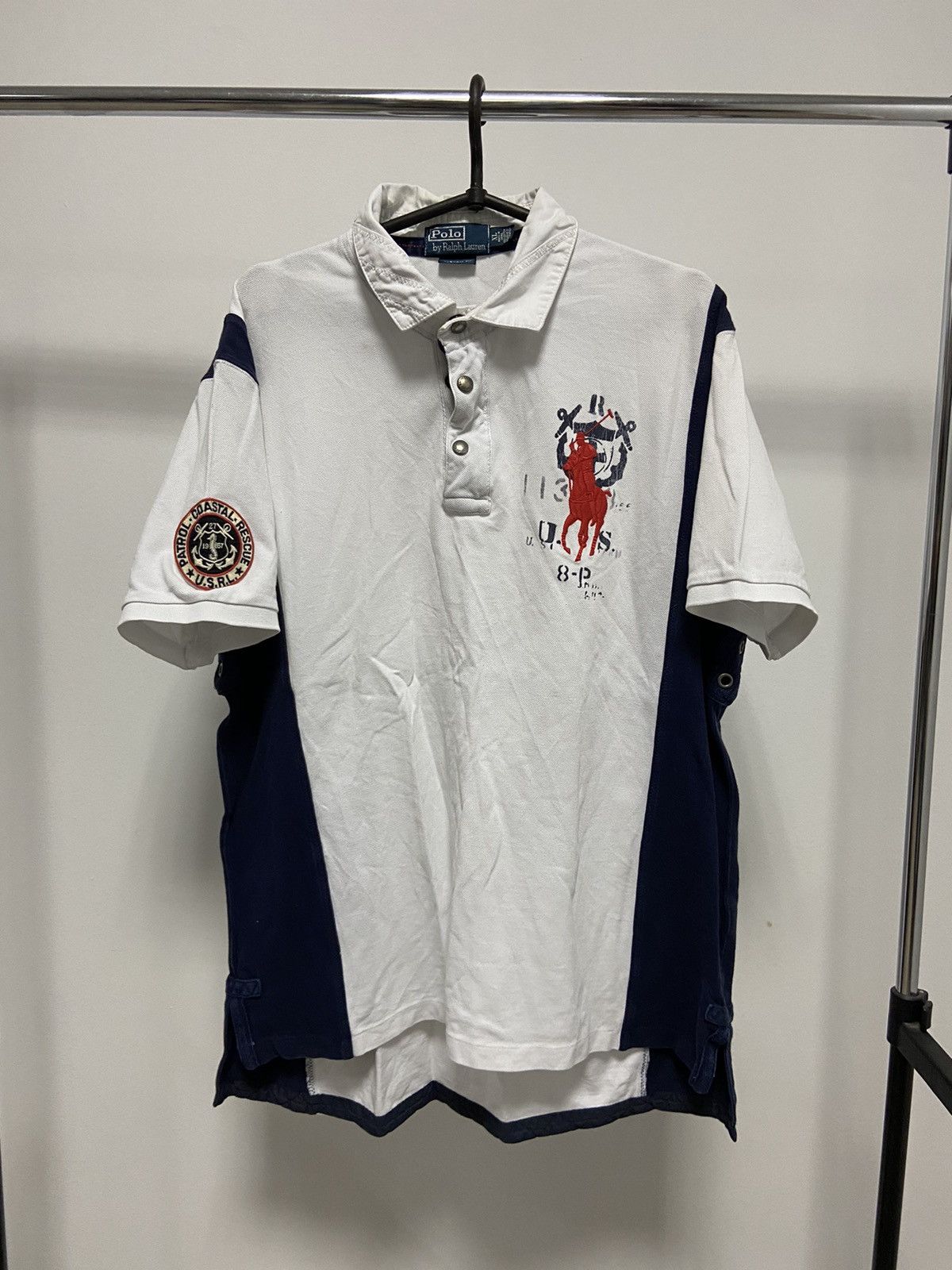 Polo Ralph Lauren Polo Ralph Lauren Vintage Zip Big Logo T Shirt Rescue Patrol Size US XL / EU 56 / 4 - 1 Thumbnail