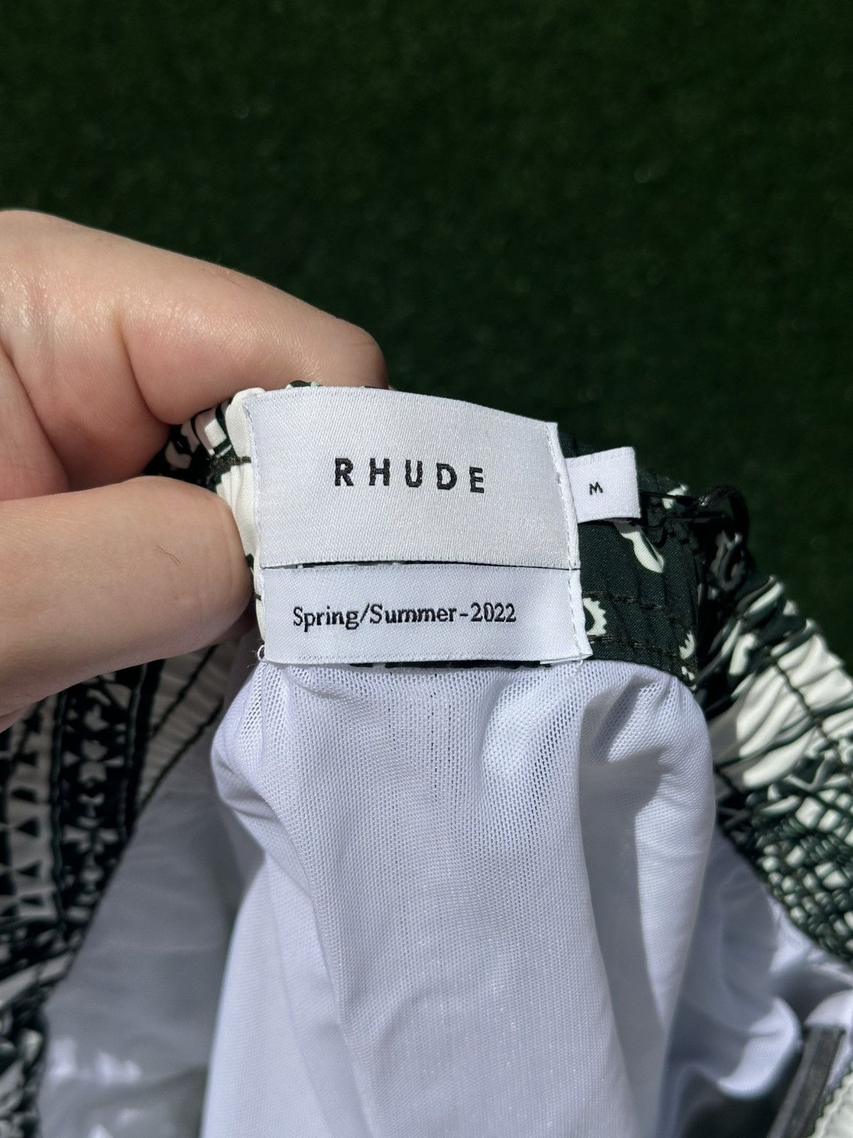 Rhude Rhude -Bandana Shorts/Swim Trunks Medium -Green & White-BNWT Size US 32 / EU 48 - 3 Thumbnail