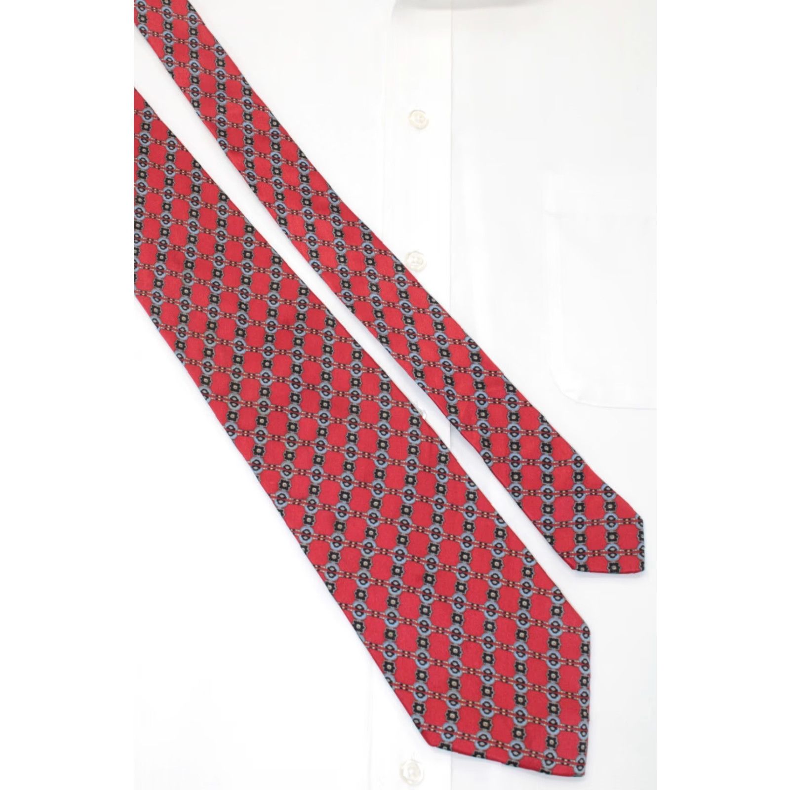 Stefano Ricci Stefano Ricci Necktie Silk Red X-Long Men's Geometric Italy Designer Stylish Size ONE SIZE - 3 Thumbnail