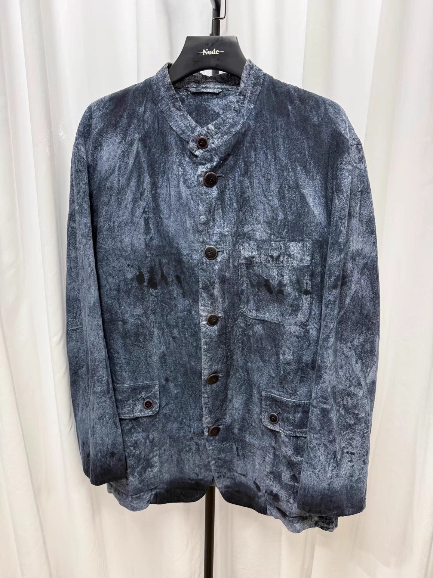 Issey Miyake ISSEY MIYAKE 94AW Frosted Pleats Stand Collar Jacket K20 Size US XL / EU 56 / 4 - 1 Thumbnail