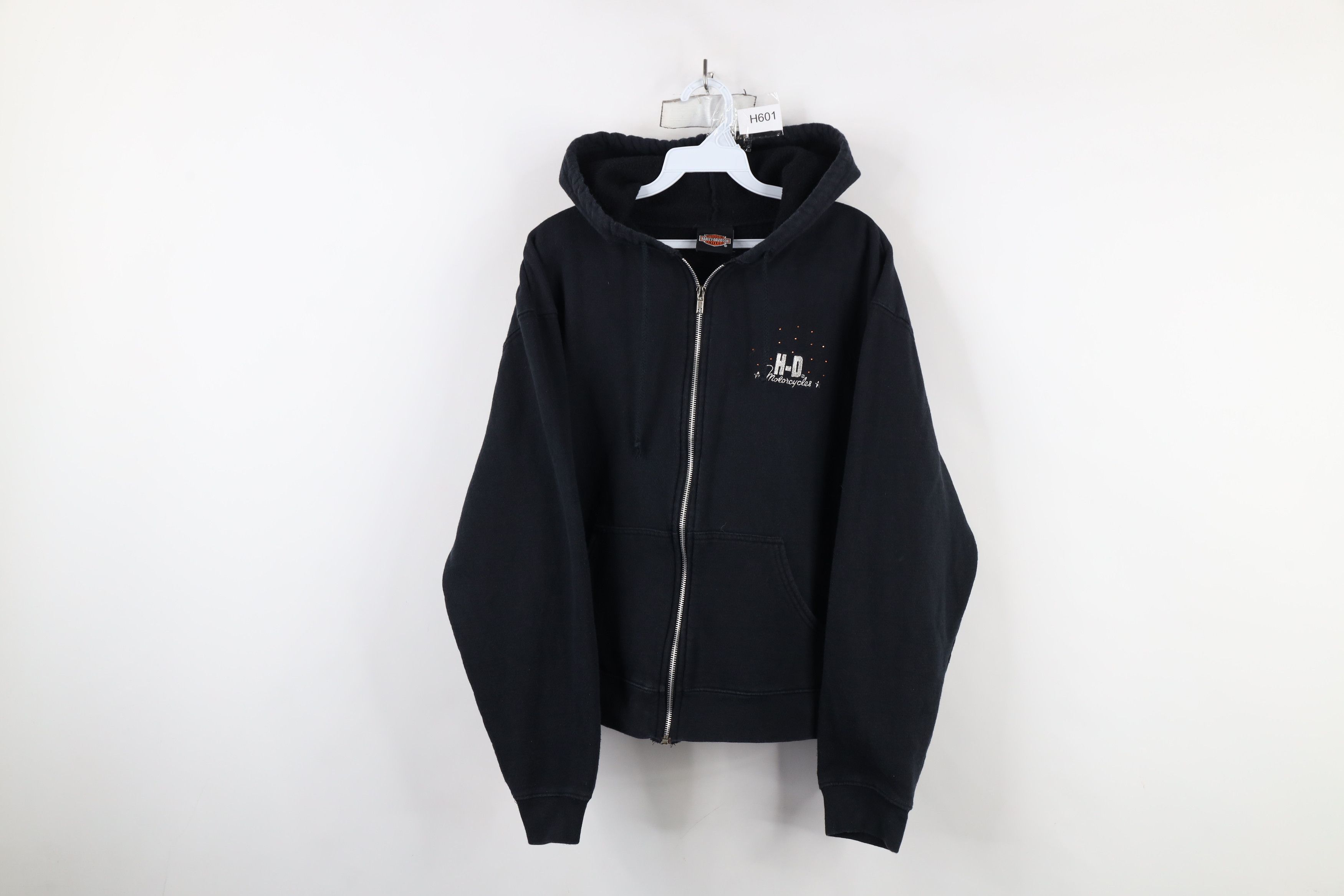 Harley Davidson × Vintage Vintage Y2K Harley Davidson Sequin Star Full Zip Hoodie Size XL / US 12-14 / IT 48-50 - 1 Thumbnail