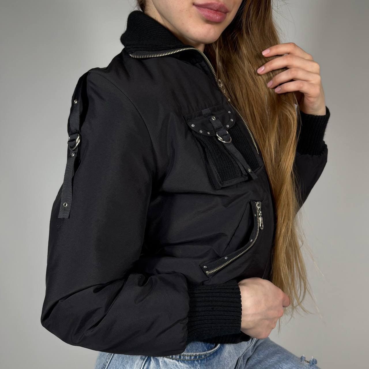Vintage Y2K Japanese Gothic Opium Style Bondage Bomber