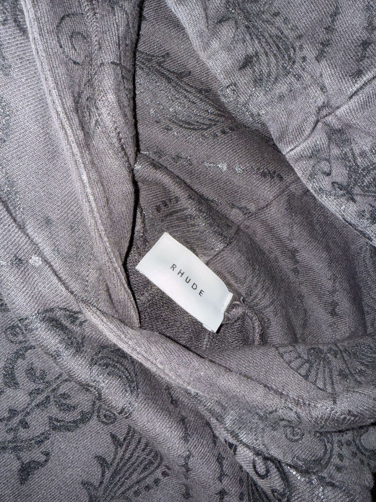 Rhude Rhude Paisley Monogram Hoodie Vintage Black Size Medium Size US M / EU 48-50 / 2 - 5 Thumbnail