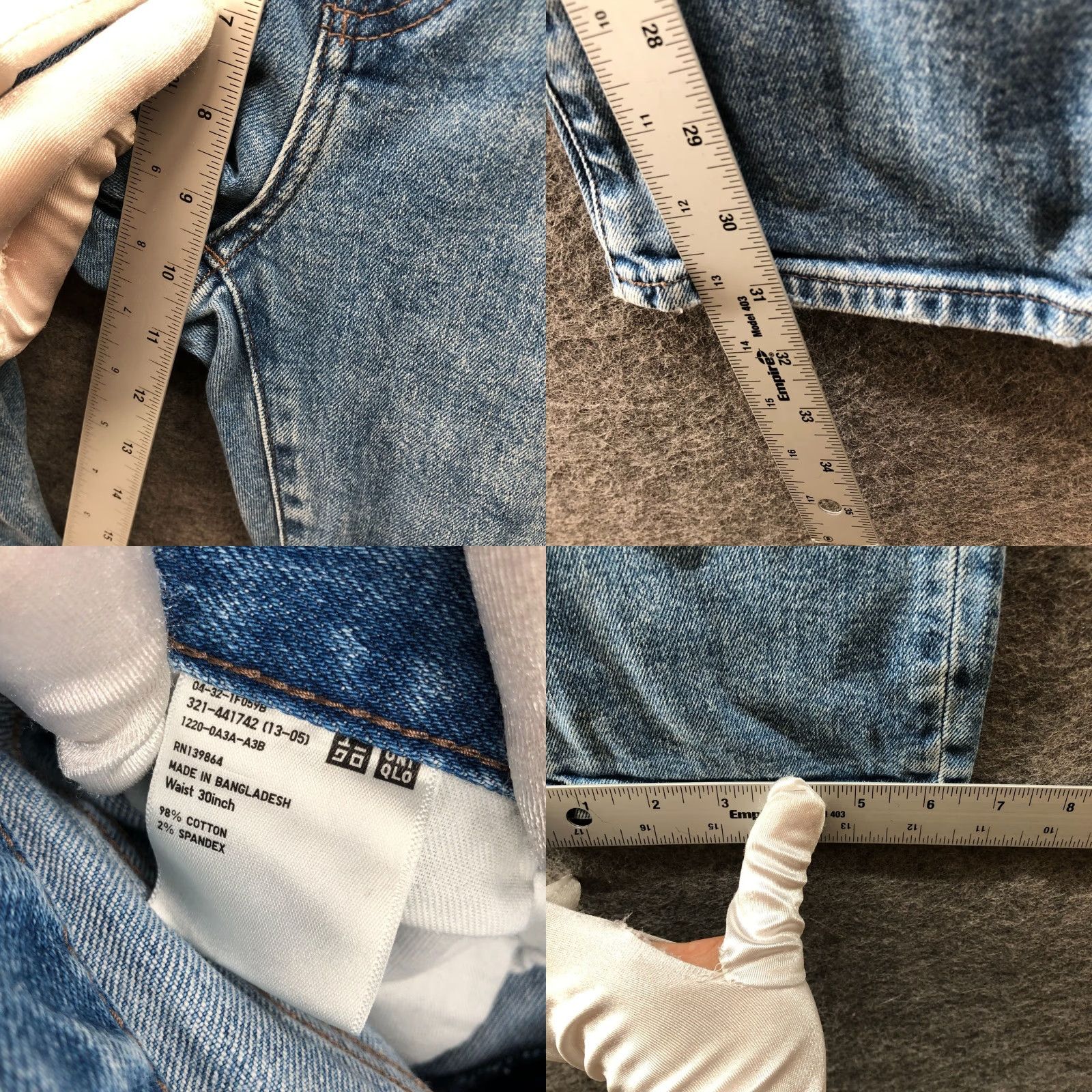 Uniqlo Uniqlo Slim Fit Jeans Mens 30 x 31 Blue Light Wash Stretch Distressed Denim 5-Pocket Jeans Mens Regular Size 30 Boys? (no) Size US 30 / EU 46 - 8 Thumbnail