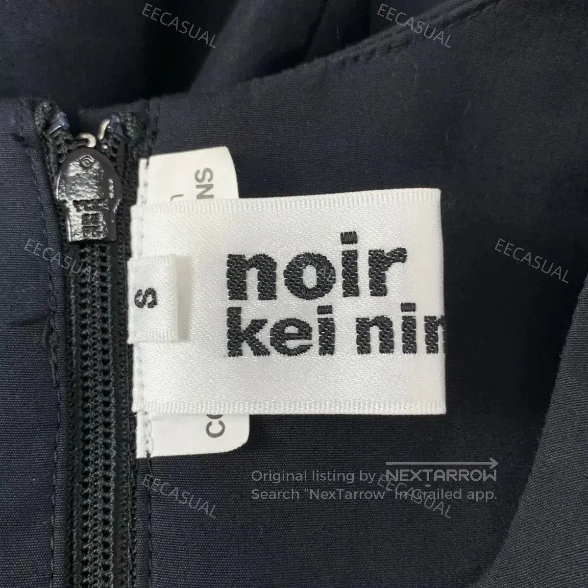 Noir Kei Ninomiya Noir Kei Ninomiya Black Cotton Dress. Size M / US 6-8 / IT 42-44 - 6 Thumbnail